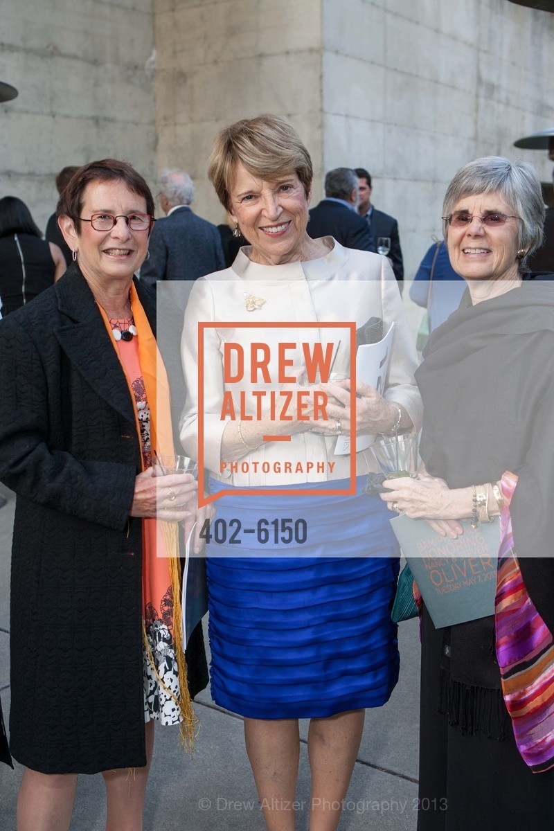 Cathy Koshland, Mary Catherine Birgeneau, Marily Howekamp, UC Berkeley Art Museum and Pacific Film Archive Gala 2013, US, May 7th, 2013, Photo #402-6150 Cathy Koshland, Mary Catherine Birgeneau, Marily Howekamp, Photo #402-6150