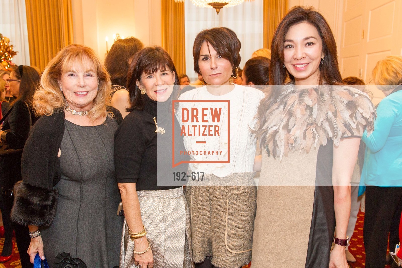 Marty Liao, Pam McBain, Debbi DiMaggio, Nathaline Djuhari, Boy's & Girls' Towns of Italy Holiday Luncheon, The Olympic Club. 524 Post Street, December 3rd, 2015,Drew Altizer, Drew Altizer Photography, full-service agency, private events, San Francisco photographer, photographer california