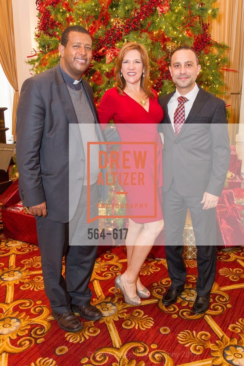 Teshome Woldetemsae, Susie Garcia, Gabriele Delmonaco, Boy's & Girls' Towns of Italy Holiday Luncheon, The Olympic Club. 524 Post Street, December 3rd, 2015, Photo #564-617 Teshome Woldetemsae, Susie Garcia, Gabriele Delmonaco, Photo #564-617
