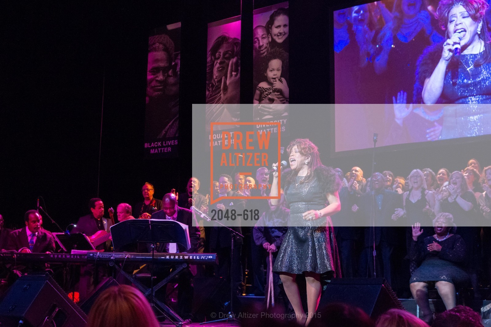 Performance By Valerie Simpson, GLIDE’s Annual Holiday Jam: Love Matters, The Warfield Theatre. 982 Market, December 3rd, 2015, Photo #2048-618 Performance By Valerie Simpson, Photo #2048-618