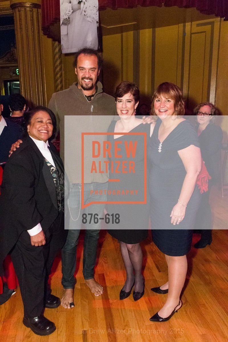 Rita Shimmin, Michael Franti, Kristen Growney Yamamoto, Karen Oliveto, GLIDE’s Annual Holiday Jam: Love Matters, The Warfield Theatre. 982 Market, December 3rd, 2015, Photo #876-618 Rita Shimmin, Michael Franti, Kristen Growney Yamamoto, Karen Oliveto, Photo #876-618