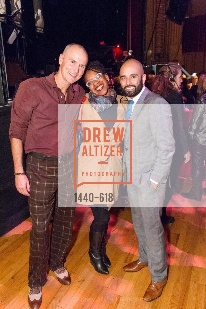 Chip Connely, Latifah Simons, Edmund Lindo, GLIDE’s Annual Holiday Jam: Love Matters, The Warfield Theatre. 982 Market, December 3rd, 2015, Photo #1440-618 Chip Connely, Latifah Simons, Edmund Lindo, Photo #1440-618