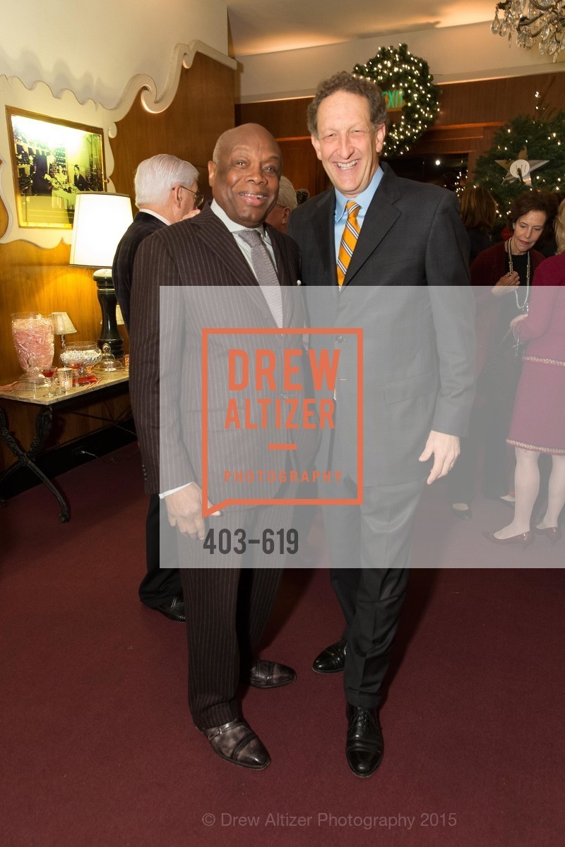 Willie Brown, Larry Baer, Shansby/Matarasso Holiday Lunch, Bimbo's 365 Club. 1025 Columbus Ave, December 4th, 2015,Drew Altizer, Drew Altizer Photography, full-service agency, private events, San Francisco photographer, photographer california
