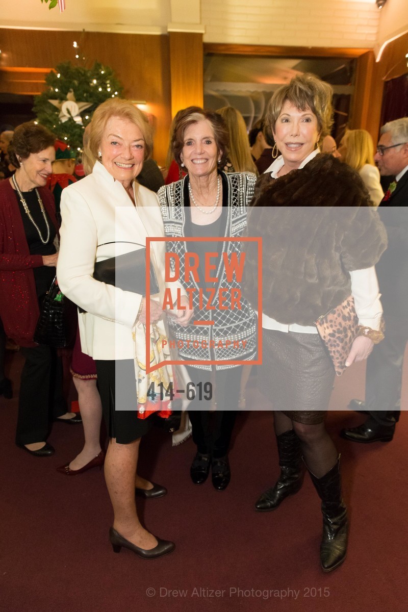 Gretchen De Baubigny, Judy Geggenhime, Sharon Owsley, Shansby/Matarasso Holiday Lunch, Bimbo's 365 Club. 1025 Columbus Ave, December 4th, 2015, Photo #414-619 Gretchen De Baubigny, Judy Geggenhime, Sharon Owsley, Photo #414-619