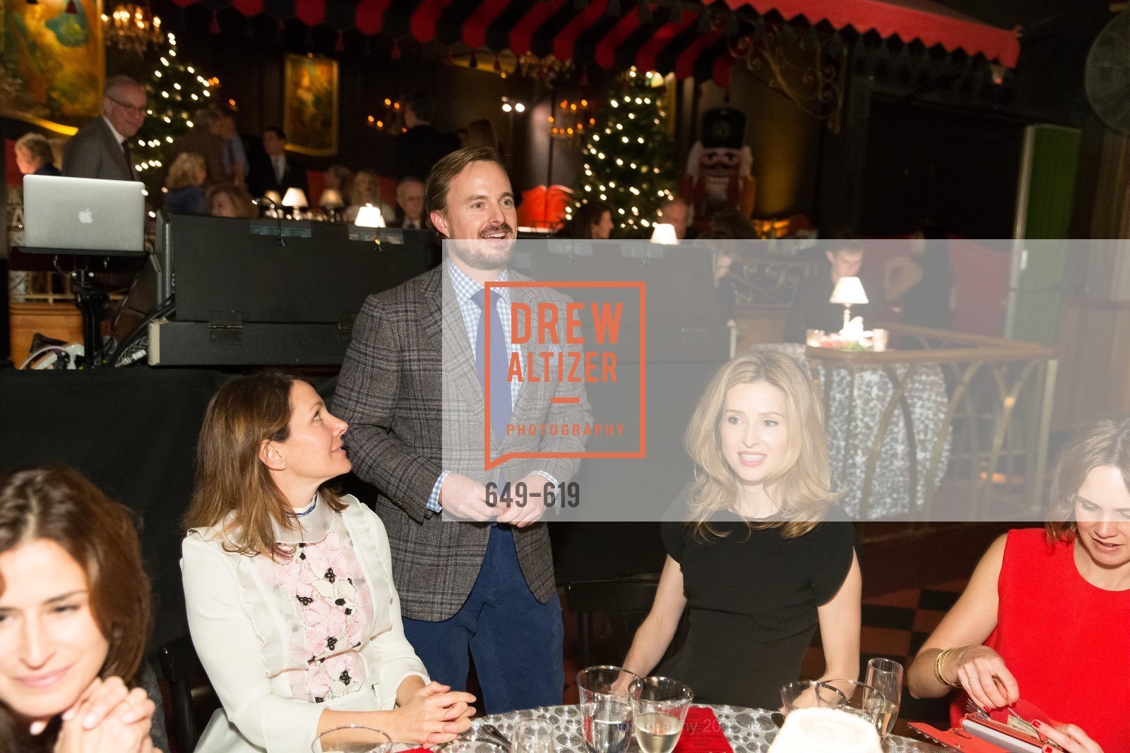 Christopher Bass, Katie Harbin Clammer, Shansby/Matarasso Holiday Lunch, Bimbo's 365 Club. 1025 Columbus Ave, December 4th, 2015, Photo #649-619 Christopher Bass, Katie Harbin Clammer, Photo #649-619