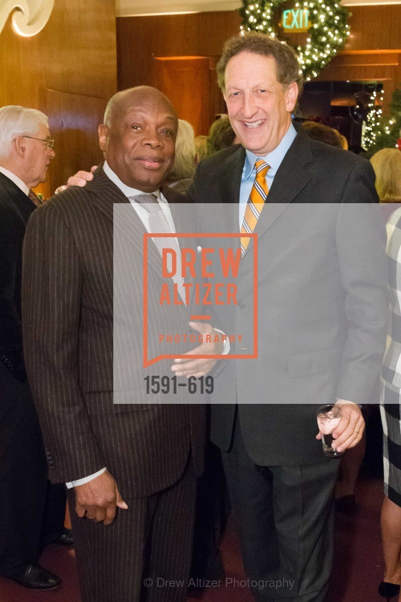 Willie Brown, Larry Baer, Shansby/Matarasso Holiday Lunch, Bimbo's 365 Club. 1025 Columbus Ave, December 4th, 2015,Drew Altizer, Drew Altizer Photography, full-service agency, private events, San Francisco photographer, photographer california