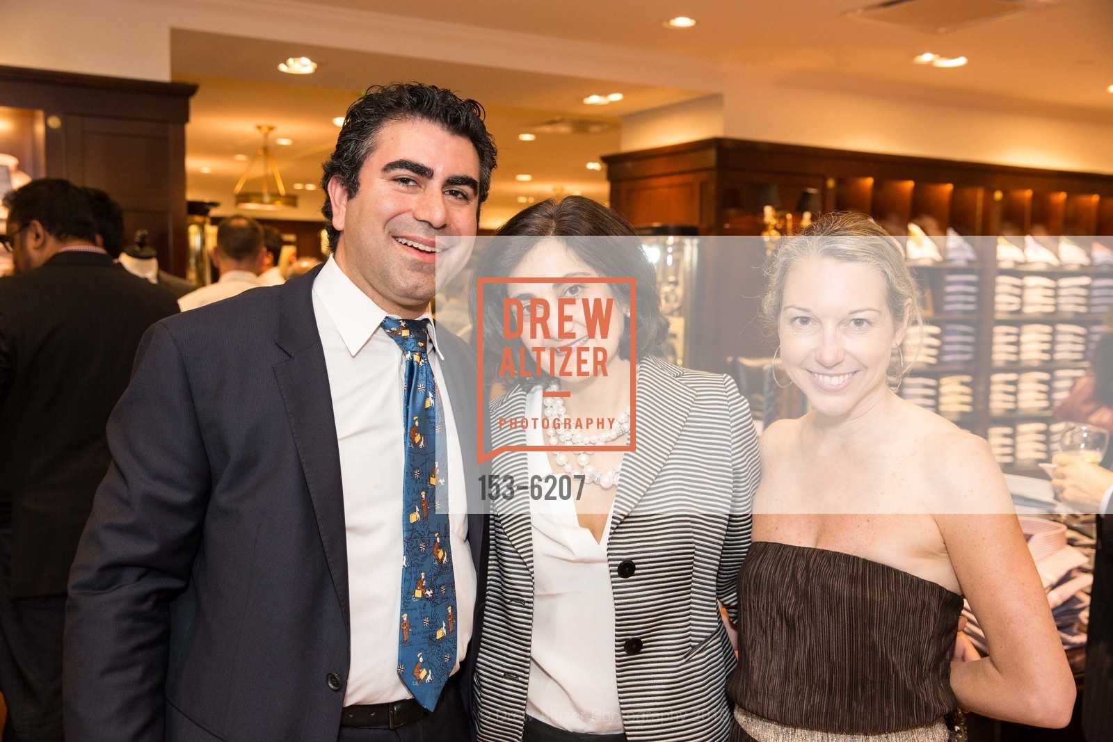 Mansoor Farmanfarmaian, Fati Farmanfarmaian, Alex Skillman, SAN FRANCISCO FALL ANTIQUE SHOW at Brooks Brothers Benefiting Enterprise for High School Students, US, September 24th, 2013, Photo #153-6207 Mansoor Farmanfarmaian, Fati Farmanfarmaian, Alex Skillman, Photo #153-6207