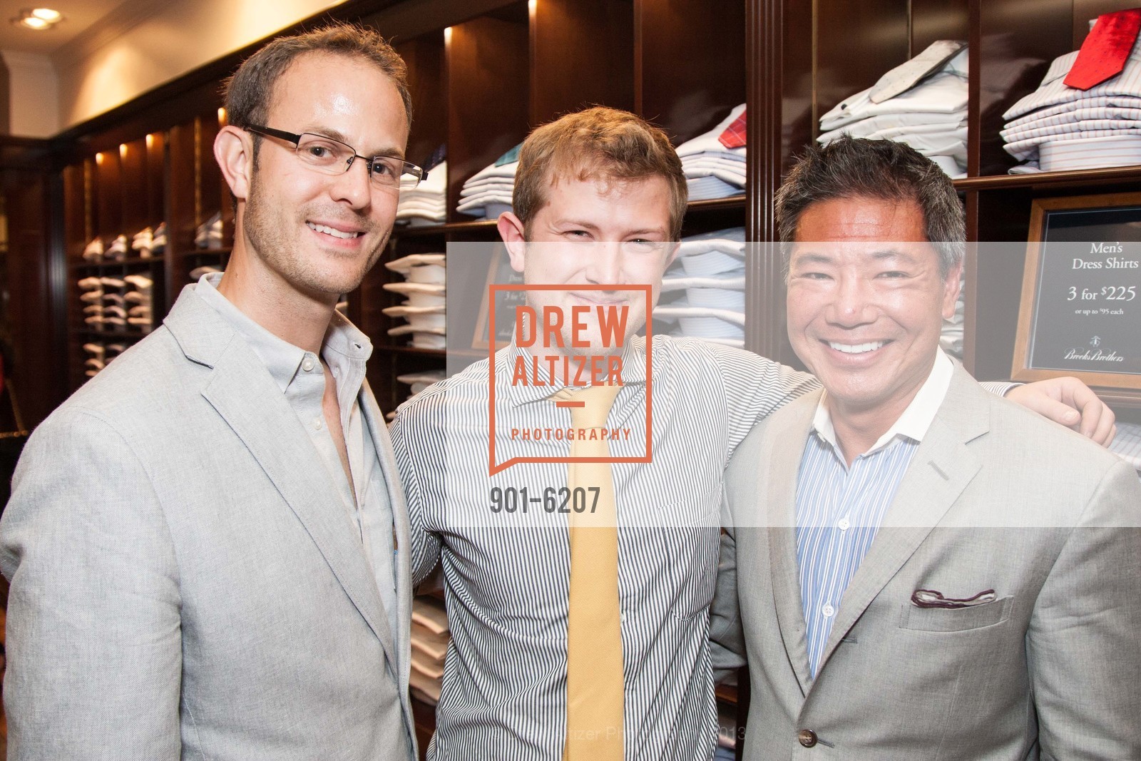 Steve Aldrich, Derek Lemmon, Derick Teeking, SAN FRANCISCO FALL ANTIQUE SHOW at Brooks Brothers Benefiting Enterprise for High School Students, US, September 24th, 2013, Photo #901-6207 Steve Aldrich, Derek Lemmon, Derick Teeking, Photo #901-6207