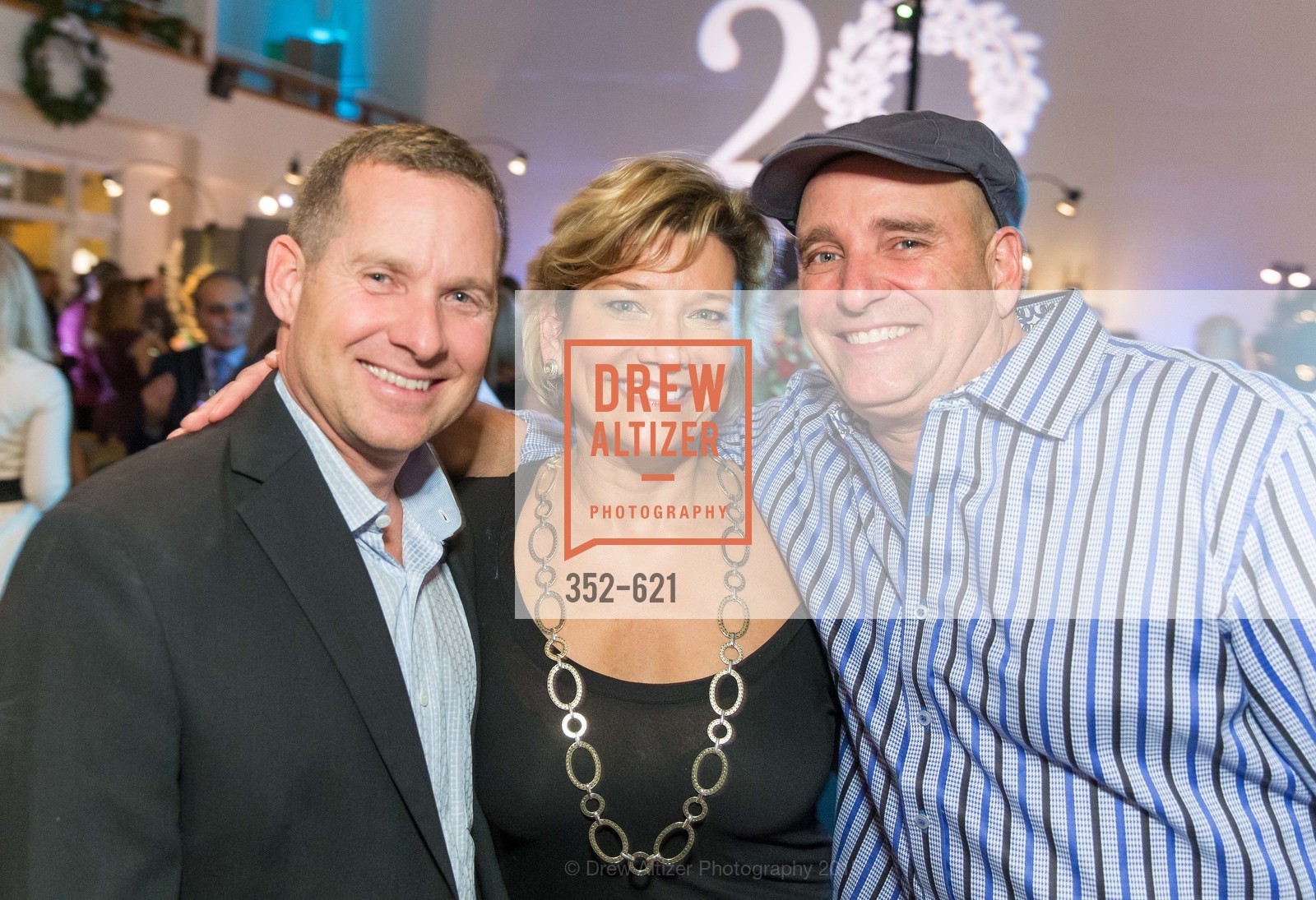 James Stewart, Soraya Aughney, Patrick Aughney, Children of Shelters' Jingle and Mingle, Golden Gate Club. 135 Fisher Loop, December 3rd, 2015, Photo #352-621 James Stewart, Soraya Aughney, Patrick Aughney, Photo #352-621