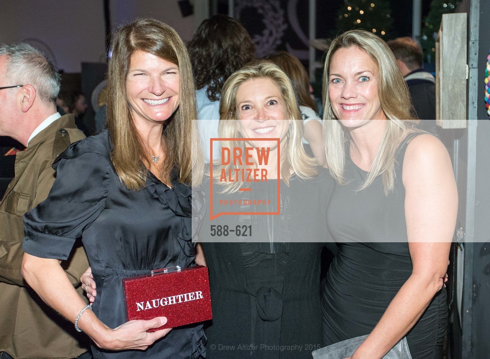Martha Ehmann Conte, Kathryn Lasater, Ali Reeder, Children of Shelters' Jingle and Mingle, Golden Gate Club. 135 Fisher Loop, December 3rd, 2015, Photo #588-621 Martha Ehmann Conte, Kathryn Lasater, Ali Reeder, Photo #588-621