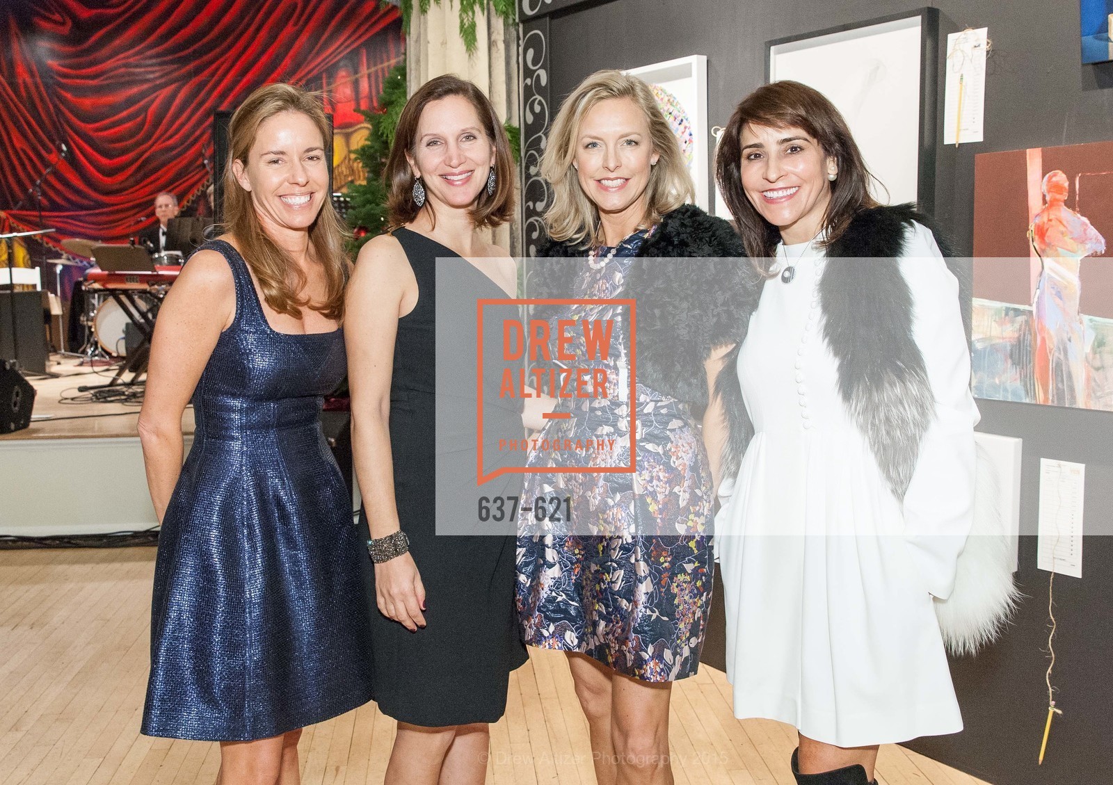 Stephanie Plexico, Jessica Kaludis, Kate Sheridan Chung, Katherine Simon, Children of Shelters' Jingle and Mingle, Golden Gate Club. 135 Fisher Loop, December 3rd, 2015,Drew Altizer, Drew Altizer Photography, full-service agency, private events, San Francisco photographer, photographer california