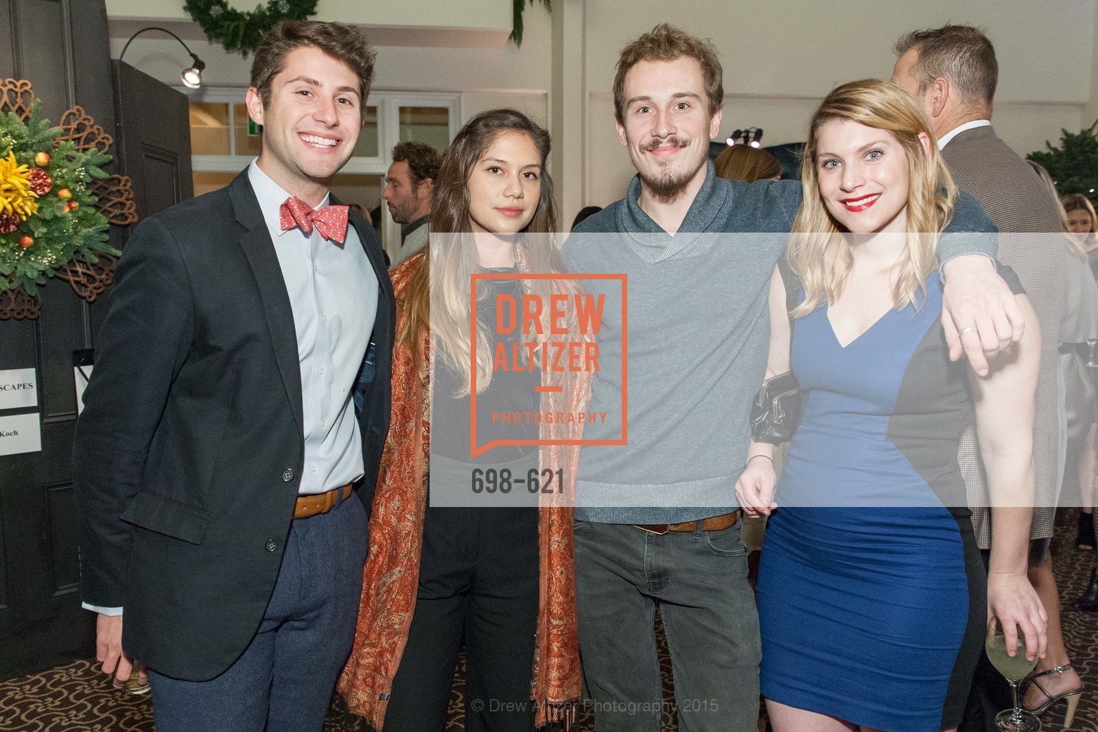 Max Bobinski, Ashley Corrigan, Benjamin Coney, Rachel Miller Crews, Children of Shelters' Jingle and Mingle, Golden Gate Club. 135 Fisher Loop, December 3rd, 2015,Drew Altizer, Drew Altizer Photography, full-service agency, private events, San Francisco photographer, photographer california