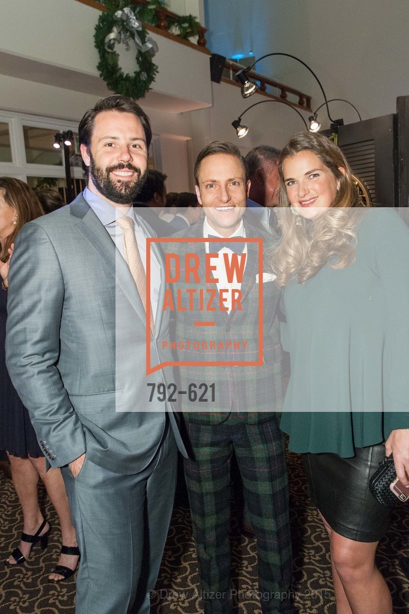 Daniel Turkovich, Ken Fulk, Wilhelmina Turkovich, Children of Shelters' Jingle and Mingle, Golden Gate Club. 135 Fisher Loop, December 3rd, 2015, Photo #792-621 Daniel Turkovich, Ken Fulk, Wilhelmina Turkovich, Photo #792-621
