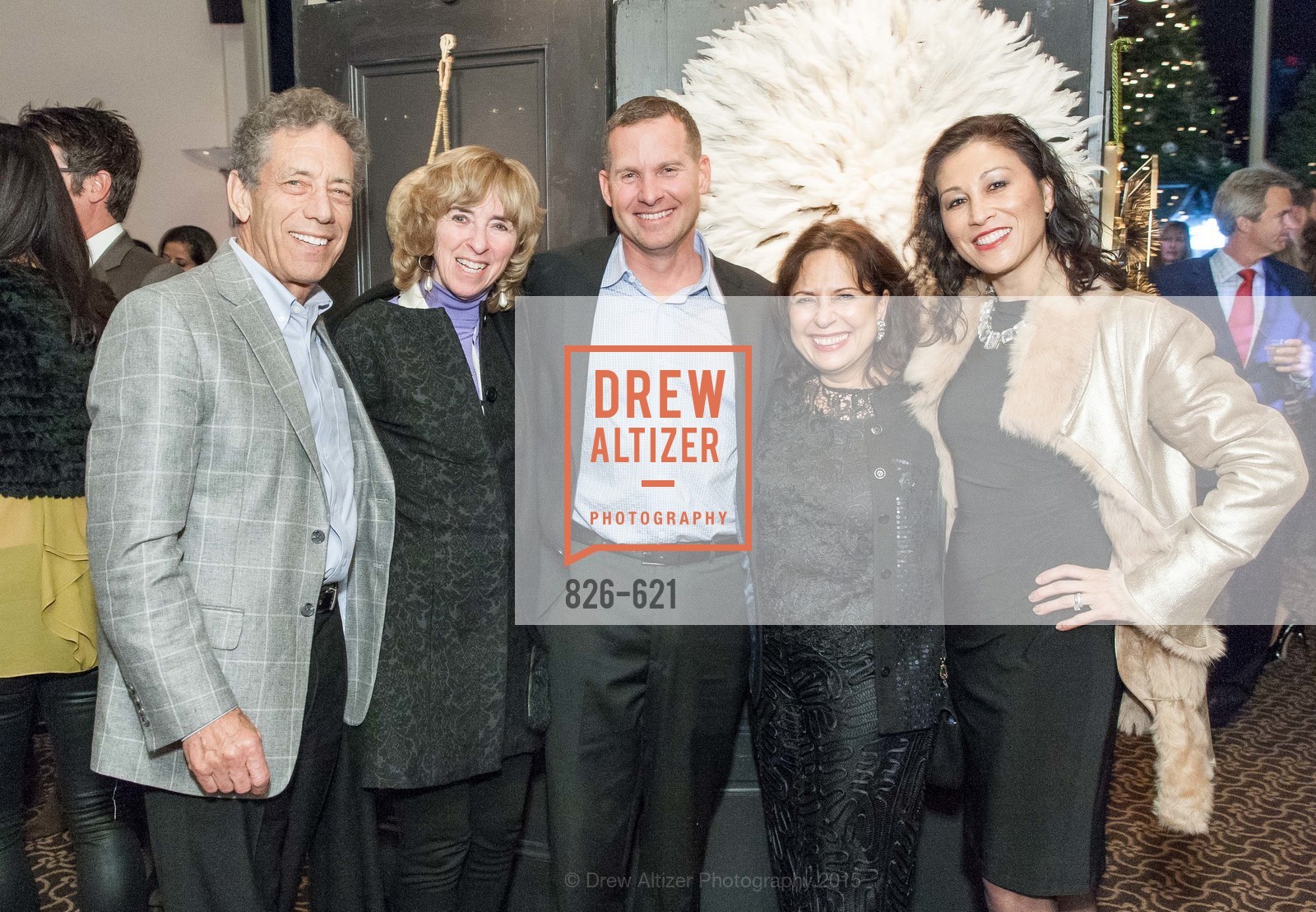 Richard Wank, Betty Taisch, James Stewart, Dena Williams, Michelle Pender, Children of Shelters' Jingle and Mingle, Golden Gate Club. 135 Fisher Loop, December 3rd, 2015,Drew Altizer, Drew Altizer Photography, full-service agency, private events, San Francisco photographer, photographer california