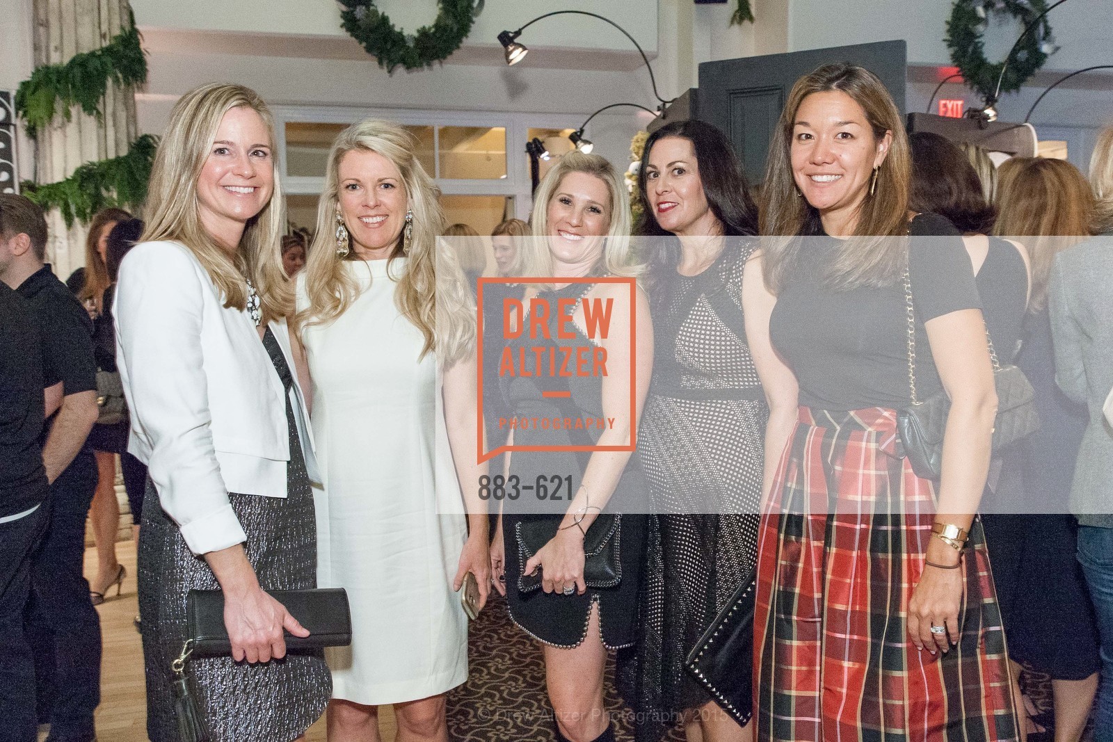 Kati Seymore, Mimi Swank, Melissa Elbaz, Triva Von Klark, Elizabeth Wilhelm, Children of Shelters' Jingle and Mingle, Golden Gate Club. 135 Fisher Loop, December 3rd, 2015, Photo #883-621 Kati Seymore, Mimi Swank, Melissa Elbaz, Triva Von Klark, Elizabeth Wilhelm, Photo #883-621