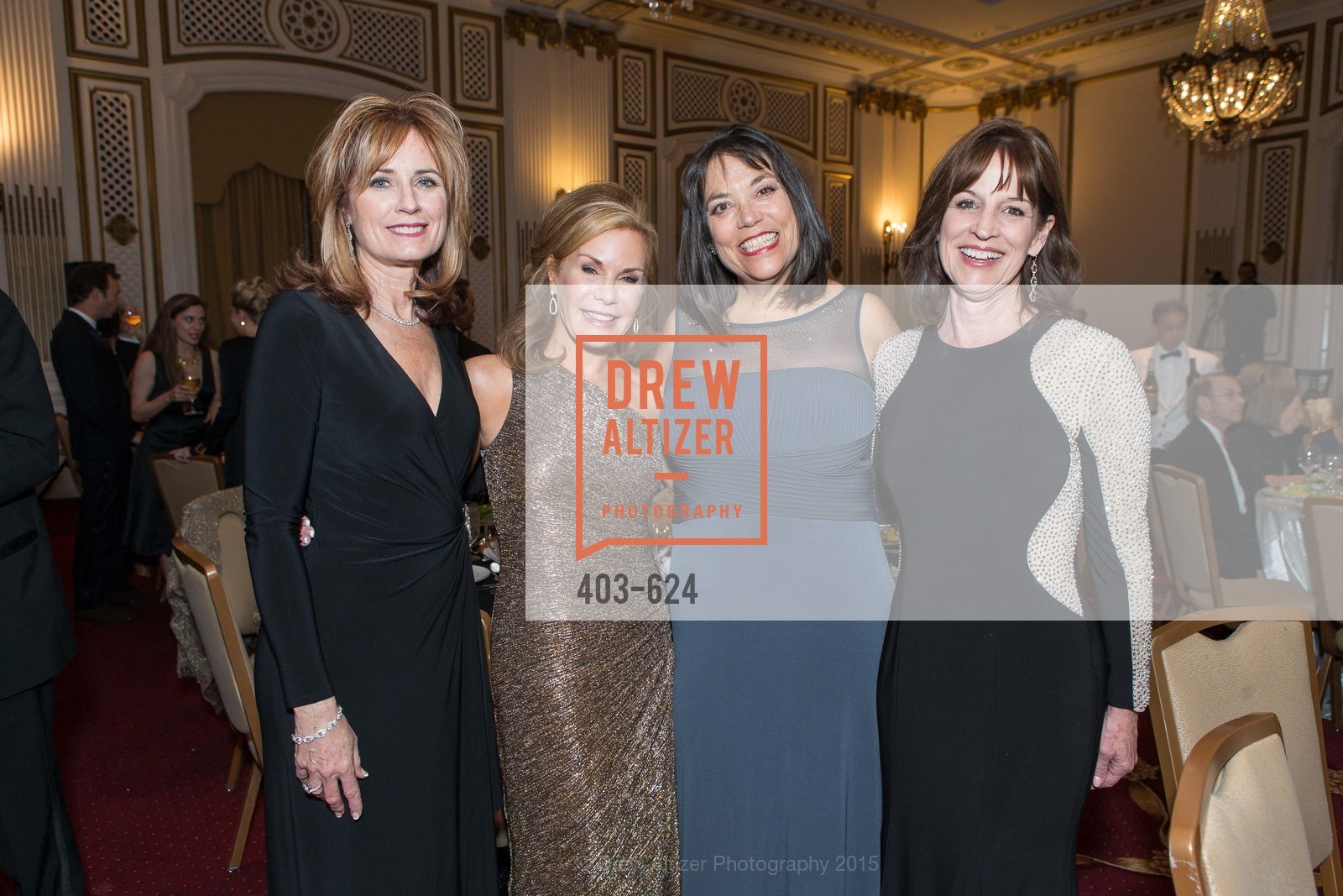 Jana Falej, Laura Beauchesne, Janet Penke, Kim Saunders, 2015 Raphael House Gala "A Grand Special Night of Magic", The Palace Hotel. 2 New Montgomery Street, April 18th, 2015, Photo #403-624 Jana Falej, Laura Beauchesne, Janet Penke, Kim Saunders, Photo #403-624