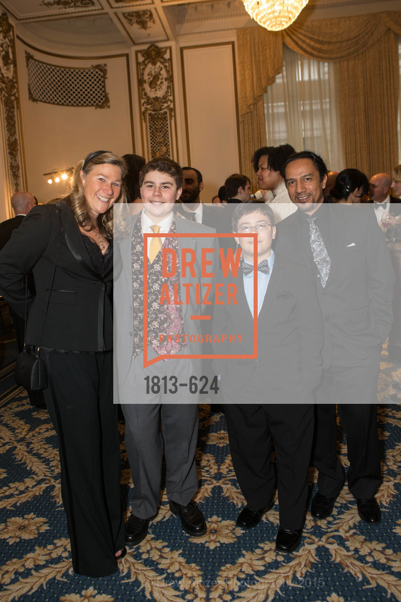 Lisa Serebin, Sam Stromberg, Isaac Calderon, Hector Calderon, 2015 Raphael House Gala "A Grand Special Night of Magic", The Palace Hotel. 2 New Montgomery Street, April 18th, 2015, Photo #1813-624 Lisa Serebin, Sam Stromberg, Isaac Calderon, Hector Calderon, Photo #1813-624