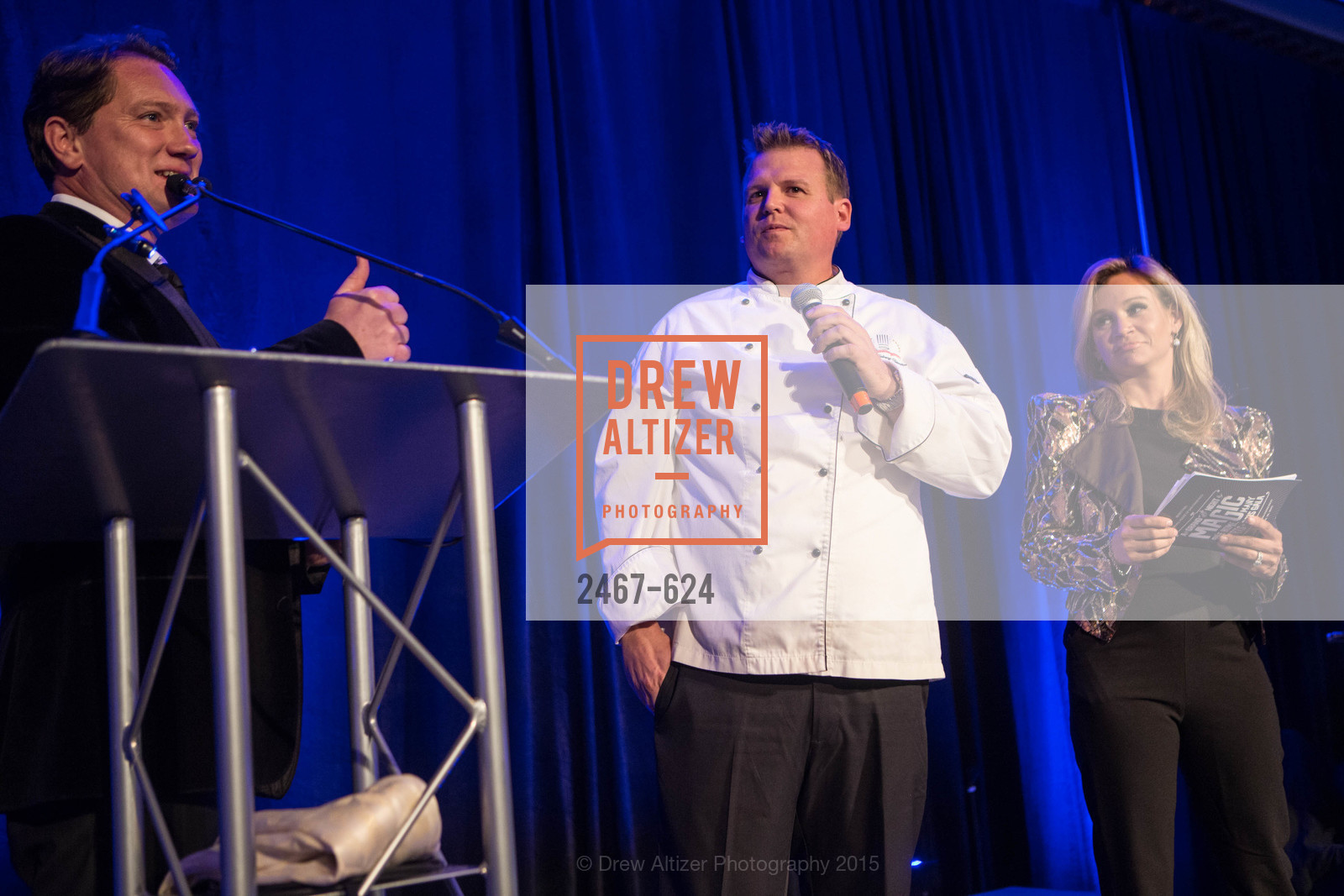 Liam Mayclem, Chef James Koskiniemi, Abra Annes, 2015 Raphael House Gala