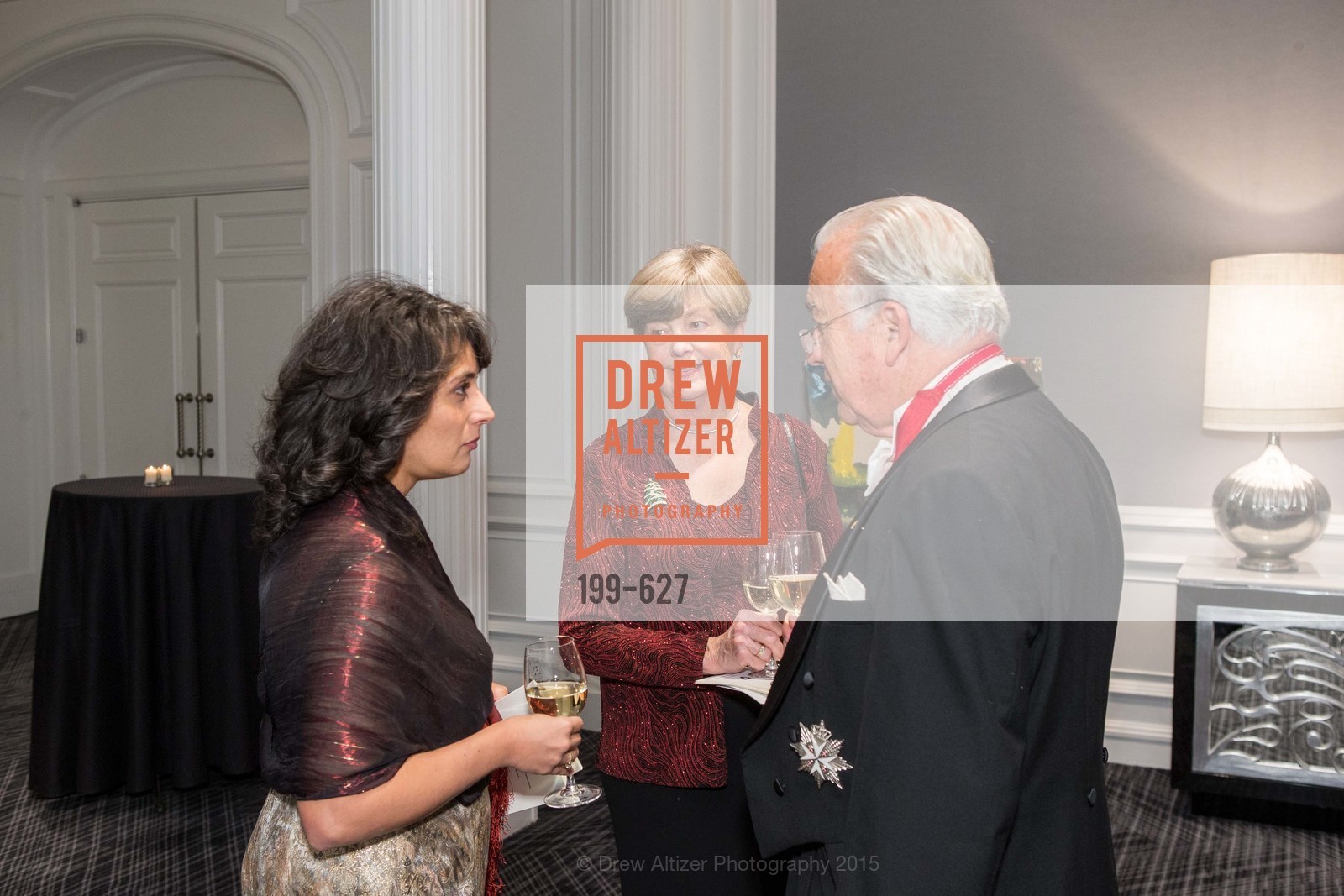 Nancy Woodall, Cecily Zazueta, Fernando Zazueta, Sovereign Order Of St John of Jerusalem Knights Hospitaller Gala, Ritz Carlton San Francisco, December 5th, 2015, Photo #199-627 Nancy Woodall, Cecily Zazueta, Fernando Zazueta, Photo #199-627