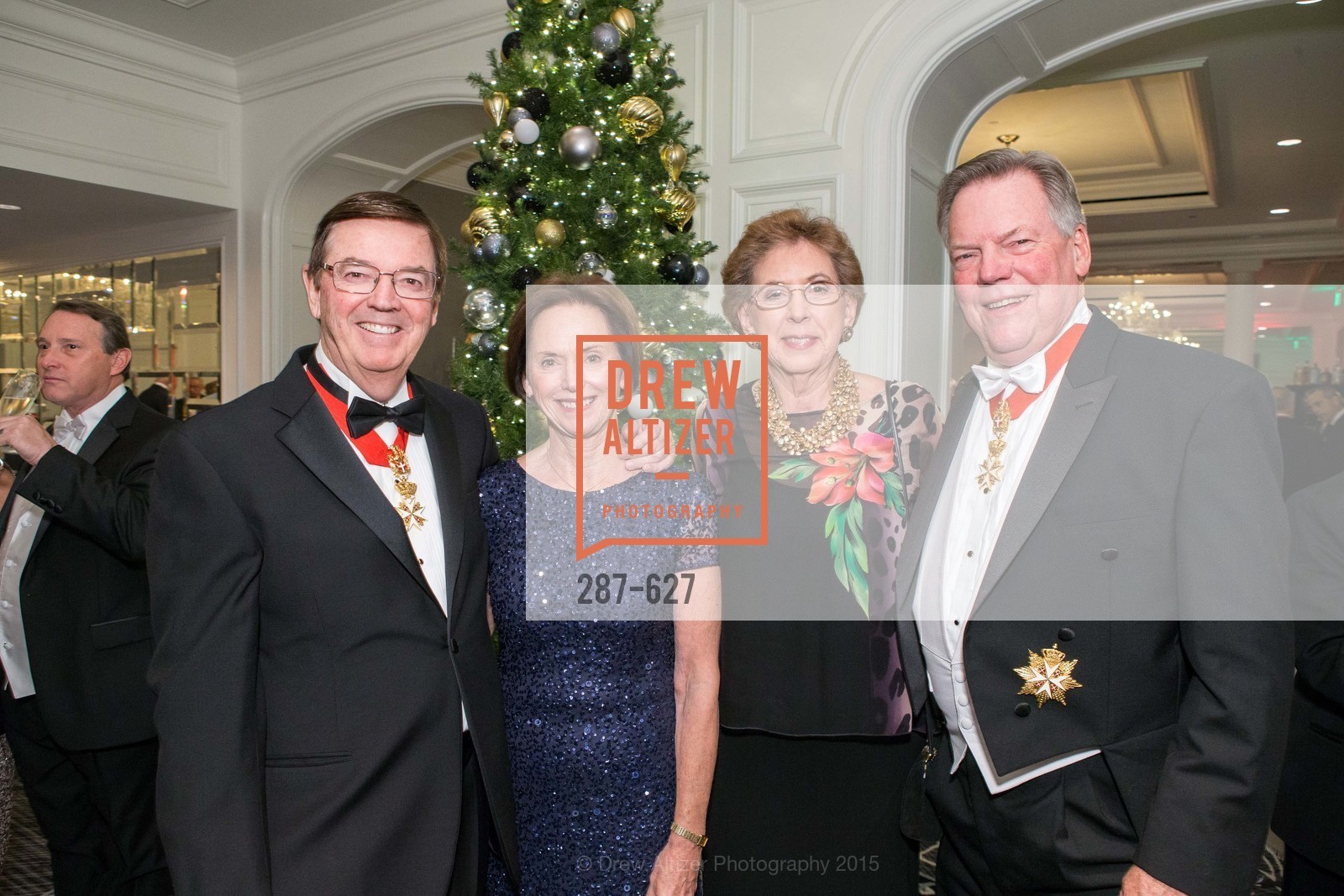 Bill Murphy, Brenda Murphy, Kathy Hull, Bill Gisvold, Sovereign Order Of St John of Jerusalem Knights Hospitaller Gala, Ritz Carlton San Francisco, December 5th, 2015, Photo #287-627 Bill Murphy, Brenda Murphy, Kathy Hull, Bill Gisvold, Photo #287-627