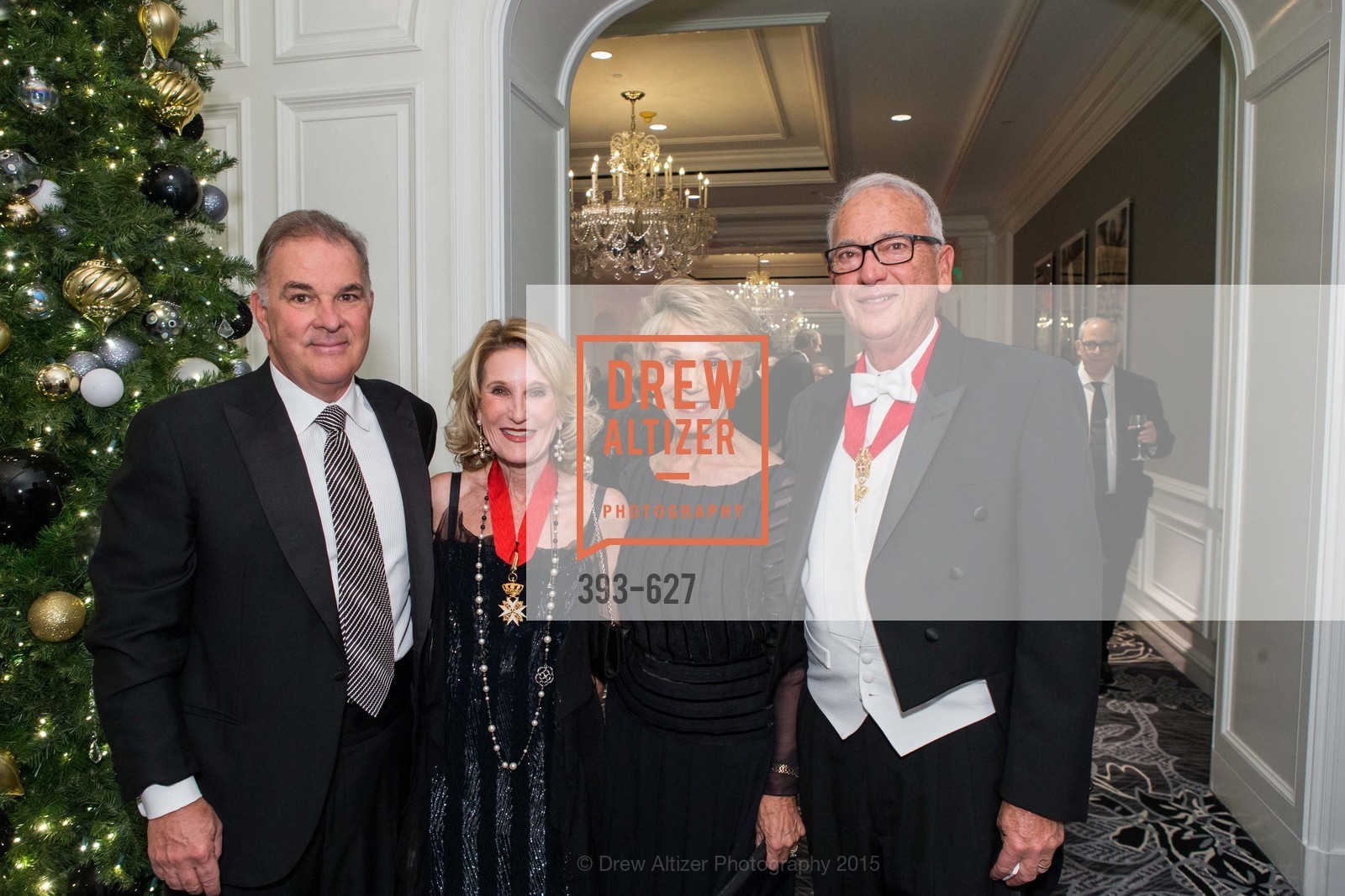 Dennis Calas, Lorna Meyer Calas, Carol Parker, Gerry Parker, Sovereign Order Of St John of Jerusalem Knights Hospitaller Gala, Ritz Carlton San Francisco, December 5th, 2015,Drew Altizer, Drew Altizer Photography, full-service agency, private events, San Francisco photographer, photographer california