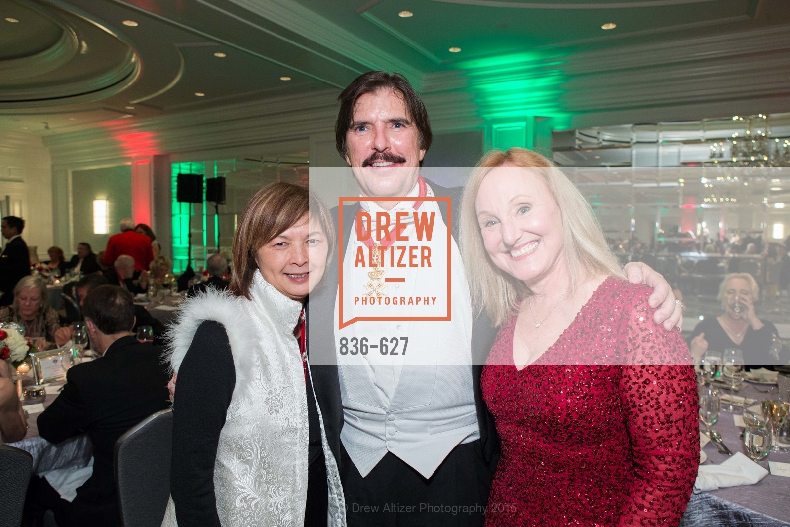 Claudine Cheng, John Rosin, Barbara Mount, Sovereign Order Of St John of Jerusalem Knights Hospitaller Gala, Ritz Carlton San Francisco, December 5th, 2015,Drew Altizer, Drew Altizer Photography, full-service agency, private events, San Francisco photographer, photographer california