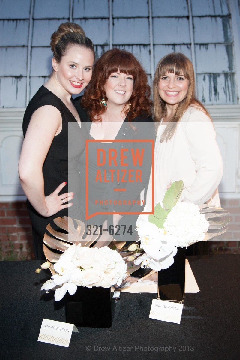 Elizabeth Sgarella, Nicole Hobson, Jonna Constantine, UNITE SF DESIGN First Annual Philanthropic Runway Show, Conservatory of Flowers. 100 John F Kennedy Dr, San Francisco, CA 94118, April 24th, 2013, Photo #321-6274 Elizabeth Sgarella, Nicole Hobson, Jonna Constantine, Photo #321-6274
