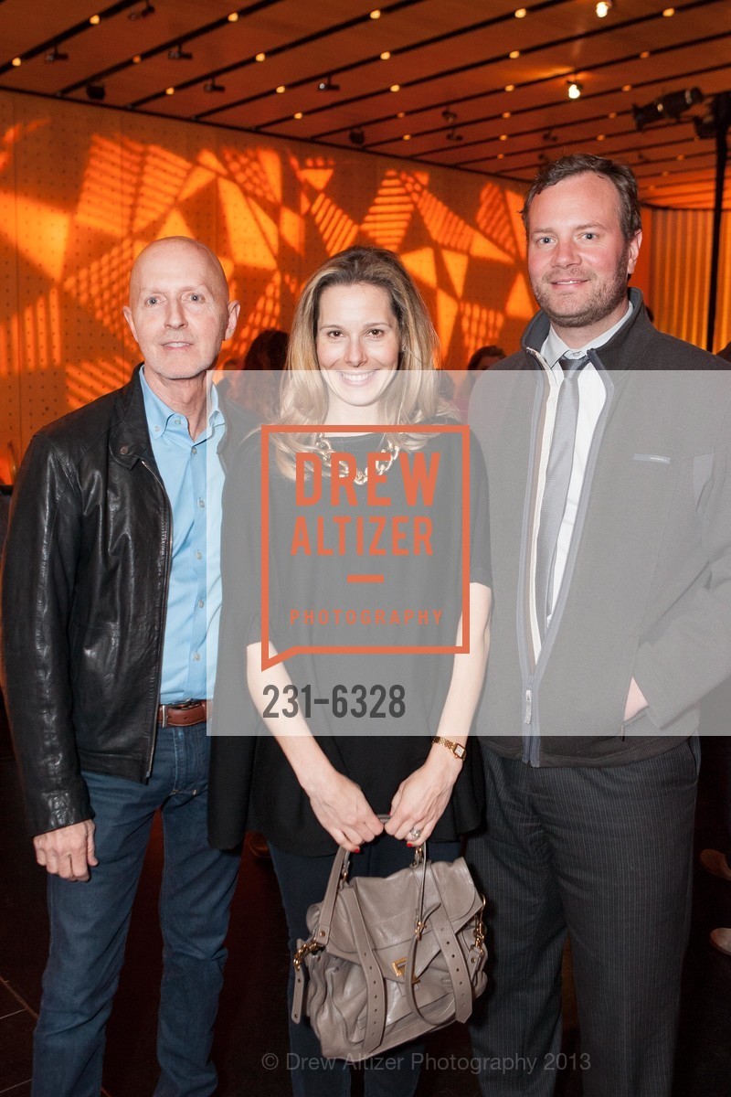Graham Schneider, Lauren Ford, Eli Ridgway, SFMOMA Artist’s Circle Preview and Reception for Christian Marclay: The Clock, US, April 3rd, 2013, Photo #231-6328 Graham Schneider, Lauren Ford, Eli Ridgway, Photo #231-6328