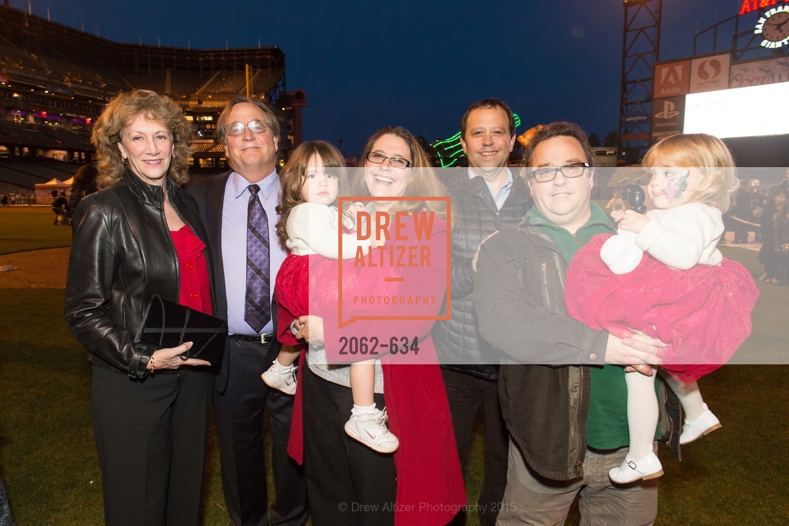 Liane Baker, Michael Baker, Cecilia Flanagan, Catherine Flanagan, Mark Flanagan, Chris Flanagan, Lily Flanagan, Holiday Heroes 2015, AT&T Park, December 7th, 2015