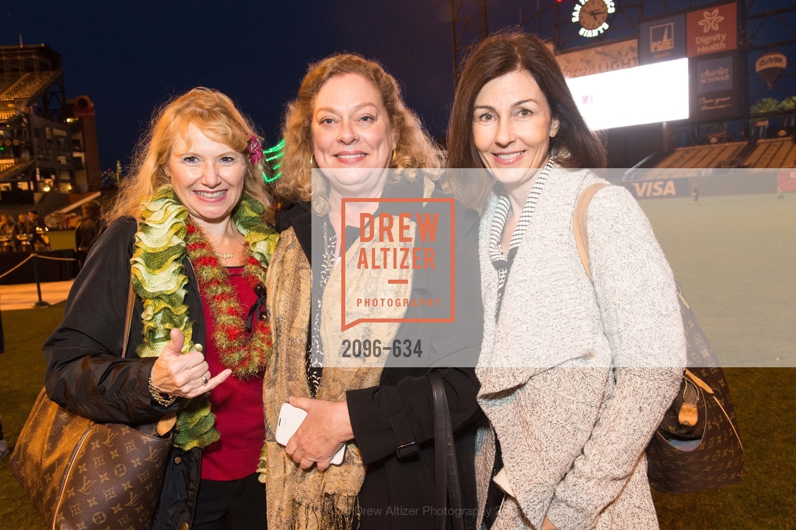 Peggy Odenbach, Julie Kurtz, Chris Roberson, Holiday Heroes 2015, AT&T Park, December 7th, 2015,Drew Altizer, Drew Altizer Photography, full-service agency, private events, San Francisco photographer, photographer california