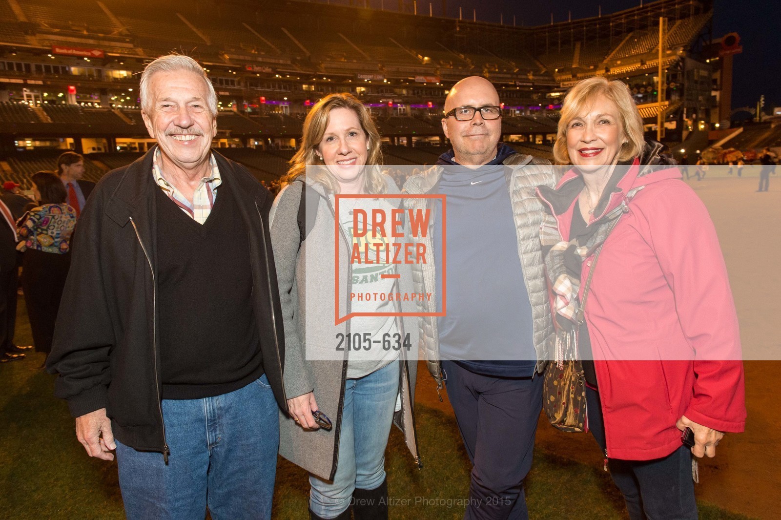Neal Bischel, Diane Nelson, Scott Nelson, Susan Bischel, Holiday Heroes 2015, AT&T Park, December 7th, 2015,Drew Altizer, Drew Altizer Photography, full-service agency, private events, San Francisco photographer, photographer california