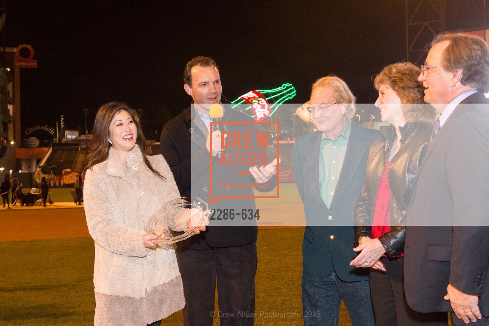 Kristi Yamaguchi, Bret Hedican, Mike Herbst, Liane Baker, Michael Baker, Holiday Heroes 2015, AT&T Park, December 7th, 2015