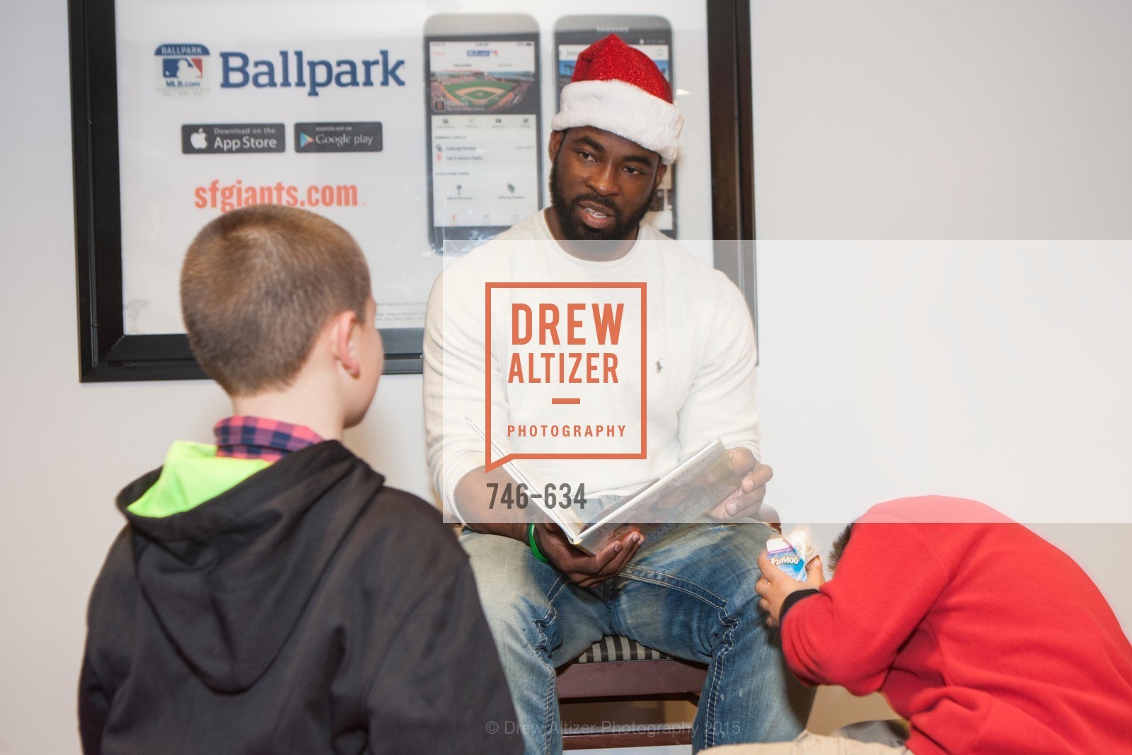 Justin Tuck, Holiday Heroes 2015, AT&T Park, December 7th, 2015,Drew Altizer, Drew Altizer Photography, full-service event agency, private events, San Francisco photographer, photographer California