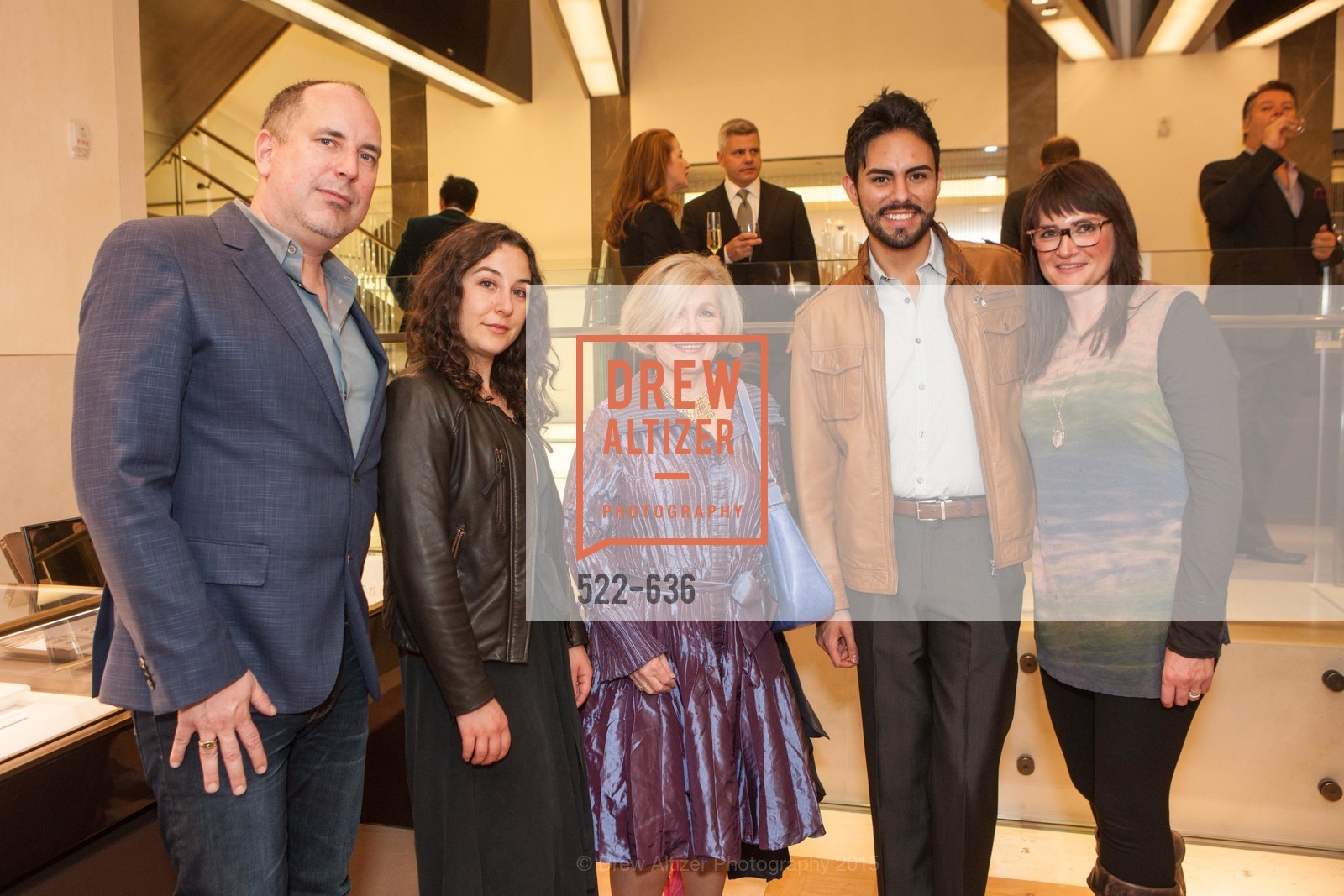 Sean Higgins, Lindsay Daunell, Lenny Hanson, Felix Eduardo, Rebecca Hooper, Bulgari San Francisco Presents WINE, WHISKEY & WATCHES, Bulgari San Francisco. 200 Stockton Street, December 8th, 2015,Drew Altizer, Drew Altizer Photography, full-service agency, private events, San Francisco photographer, photographer california