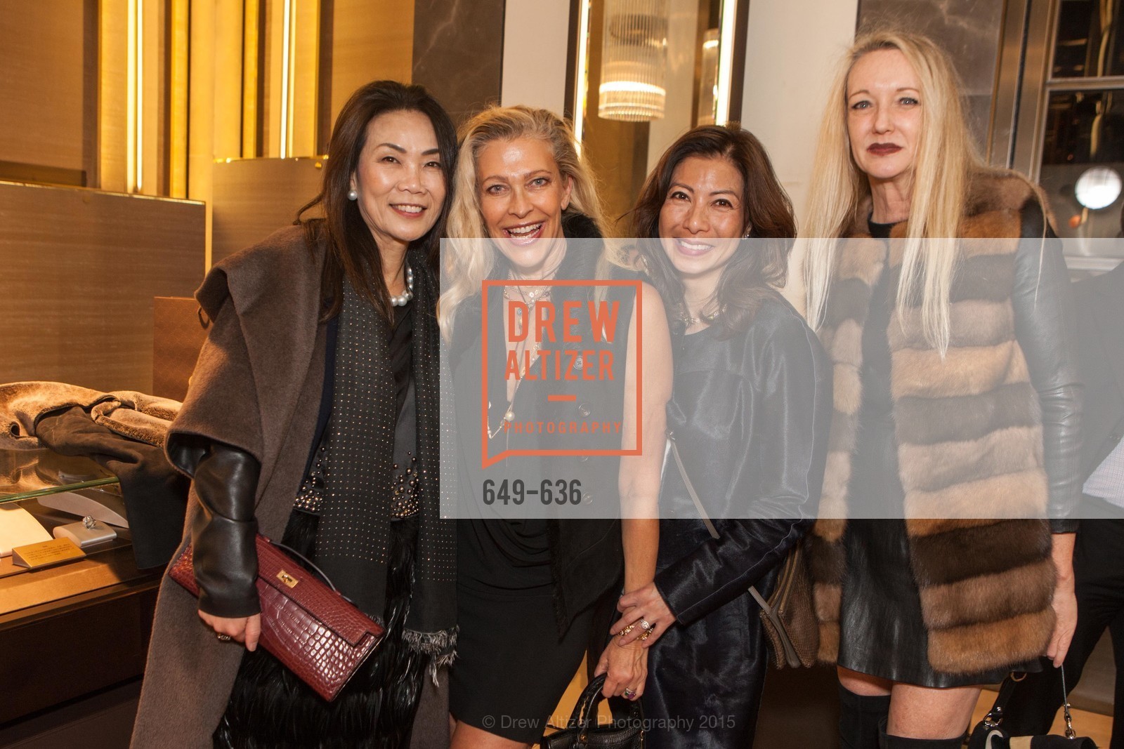 Xiaojun Lee, Suzanna Jackson, MIchelle Tai, Dorothy Torresi, Bulgari San Francisco Presents WINE, WHISKEY & WATCHES, Bulgari San Francisco. 200 Stockton Street, December 8th, 2015,Drew Altizer, Drew Altizer Photography, full-service agency, private events, San Francisco photographer, photographer california