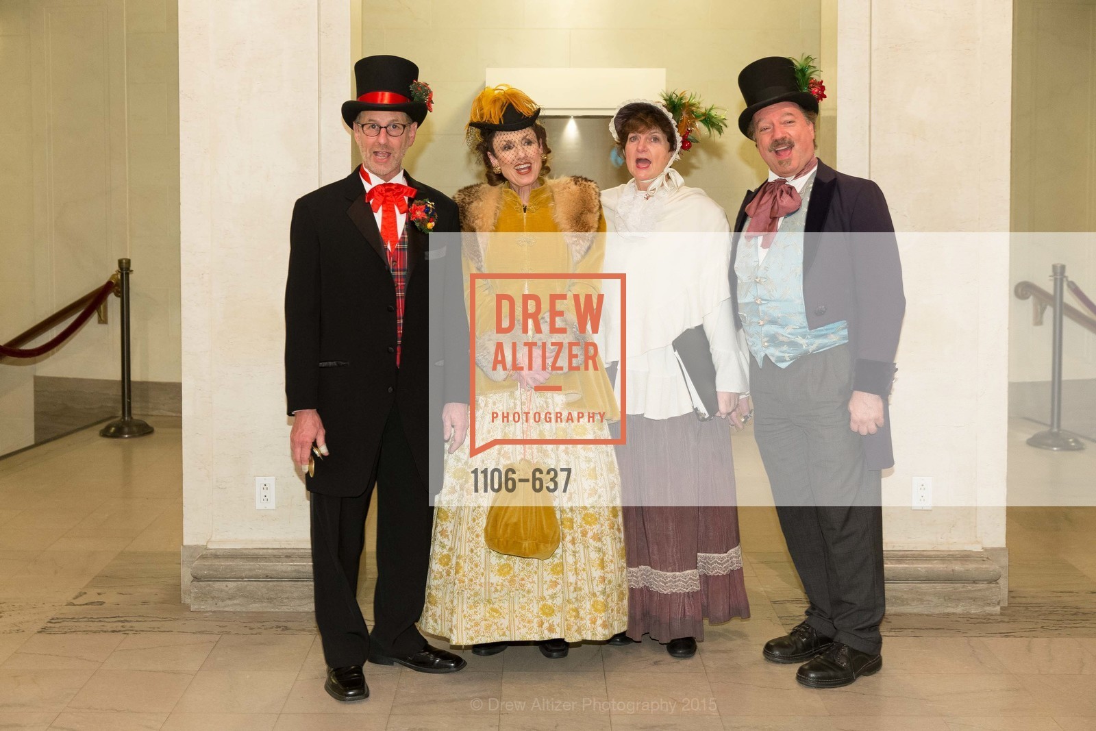 Christmas Carolers, AN ELEGANT EVENING Presented by the Fine Arts Museums of San Francisco, Legion of Honor, Court of Honor. 100 34th Ave, December 8th, 2015,Drew Altizer, Drew Altizer Photography, full-service event agency, private events, San Francisco photographer, photographer California
