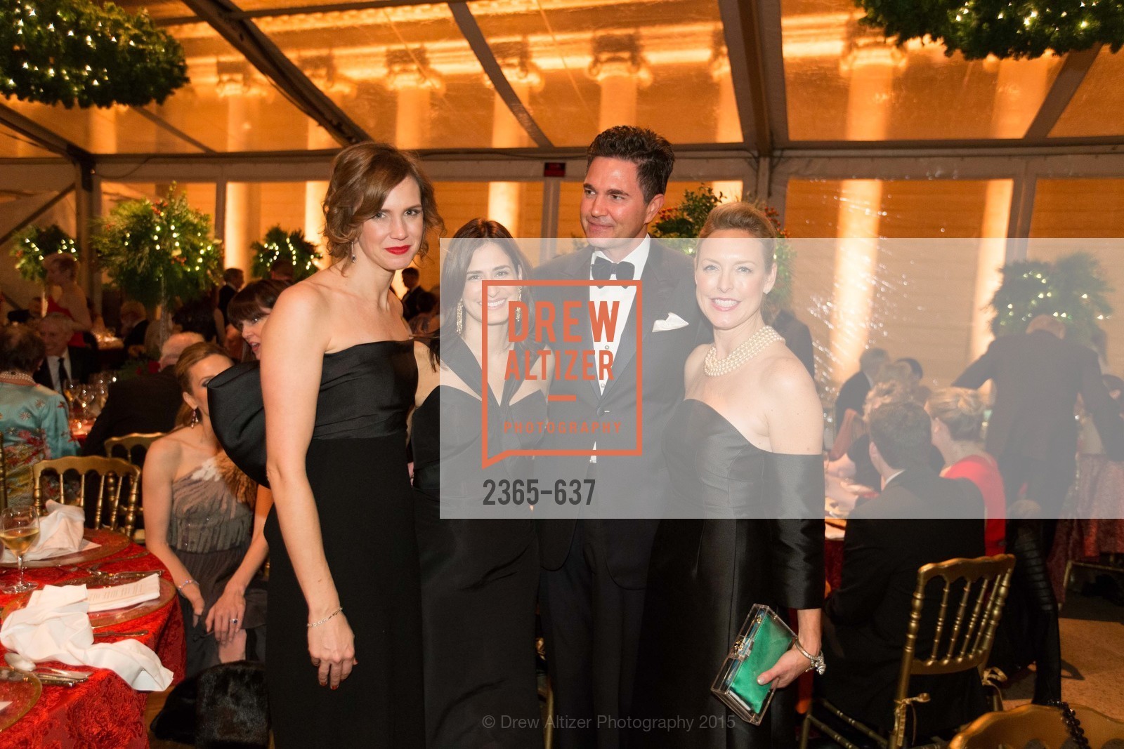 Jessica Moment, Amy Mcknight, Alex Chases, Kate Chung, AN ELEGANT EVENING Presented by the Fine Arts Museums of San Francisco, Legion of Honor, Court of Honor. 100 34th Ave, December 8th, 2015