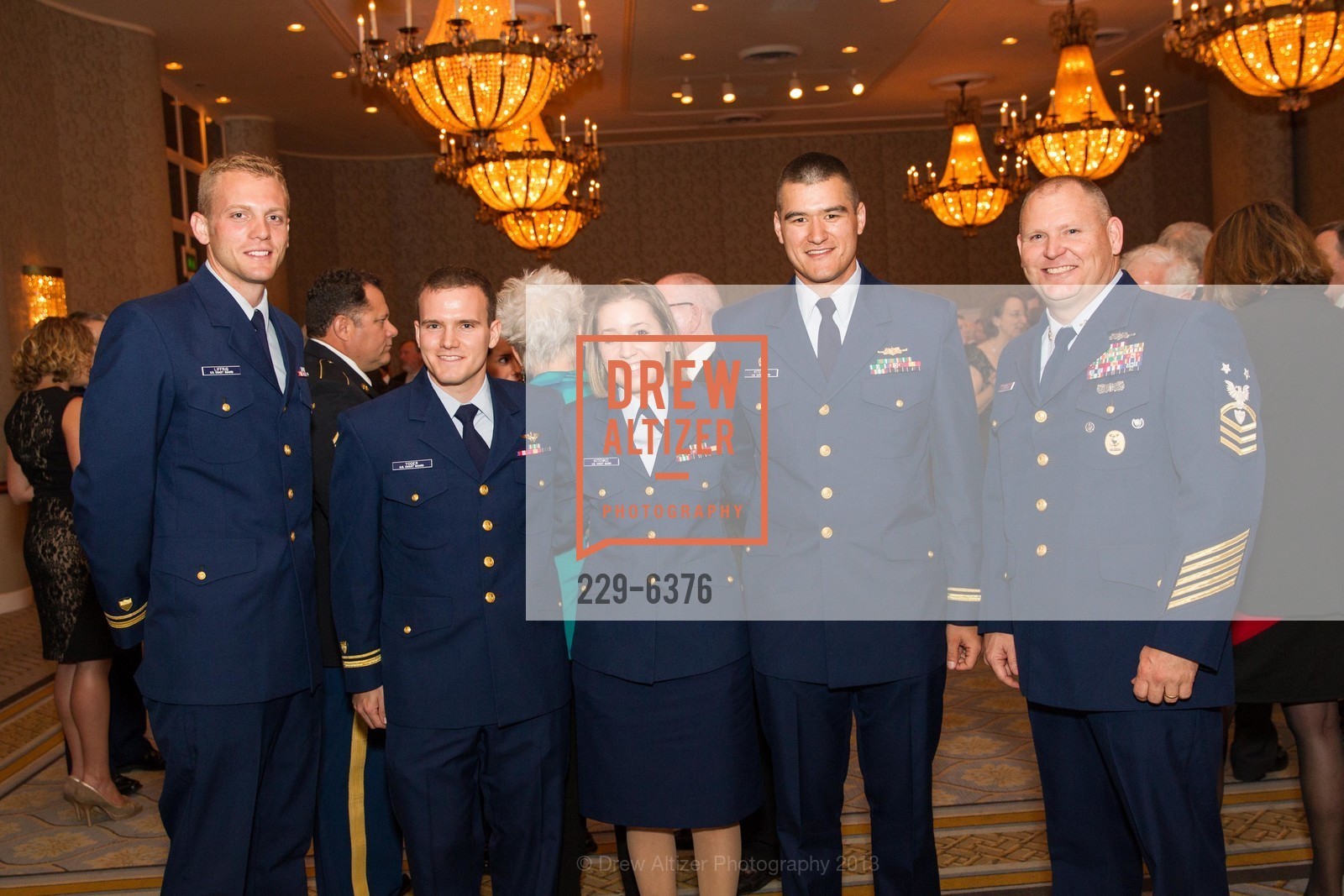 Joseph Liffrig, Rory Yoder, JG Joshua Kitenko, COAST GUARD FOUNDATION Presents Pacific Awards Dinner, US, April 25th, 2013, Photo #229-6376 Joseph Liffrig, Rory Yoder, JG Joshua Kitenko, Photo #229-6376