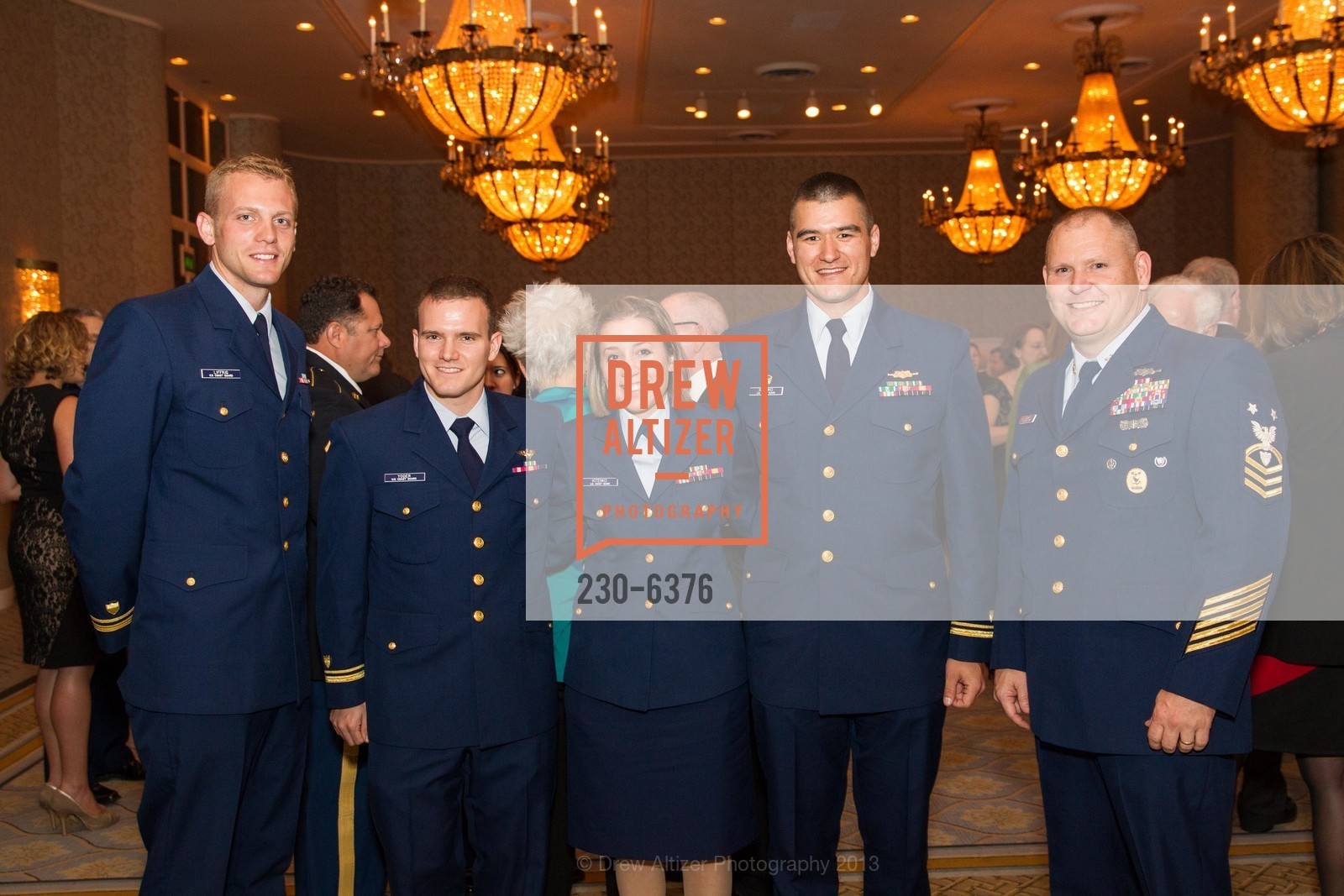 Joseph Liffrig, Rory Yoder, Noelle Kitenko, JG Joshua Kitenko, Rob Bushey, COAST GUARD FOUNDATION Presents Pacific Awards Dinner, US, April 25th, 2013, Photo #230-6376 Joseph Liffrig, Rory Yoder, Noelle Kitenko, JG Joshua Kitenko, Rob Bushey, Photo #230-6376