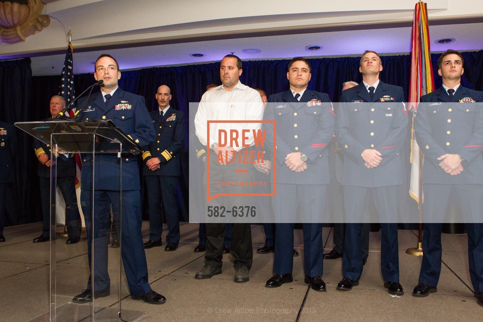 Stewart Sibert, Sean Kuipers, Jonathan D'Arcy, Michael Walker, Brandon Langdon, COAST GUARD FOUNDATION Presents Pacific Awards Dinner, US, April 25th, 2013