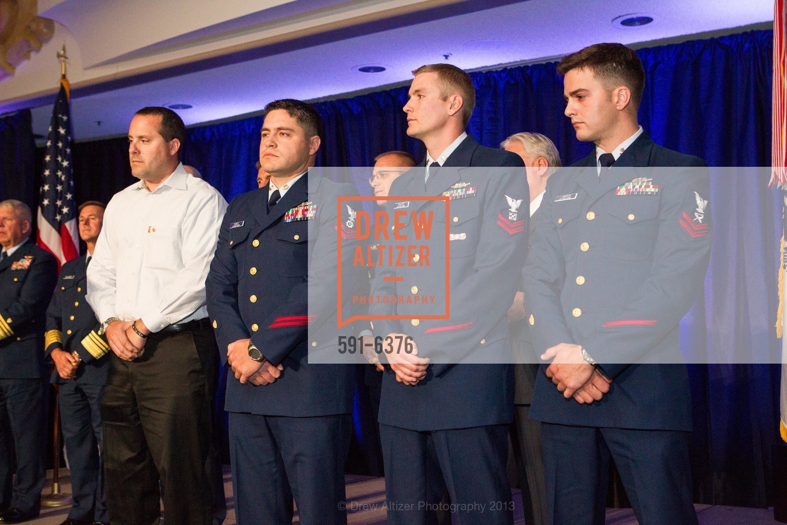 Sean Kuipers, Jonathan D'Arcy, Michael Walker, Brandon Langdon, COAST GUARD FOUNDATION Presents Pacific Awards Dinner, US, April 25th, 2013