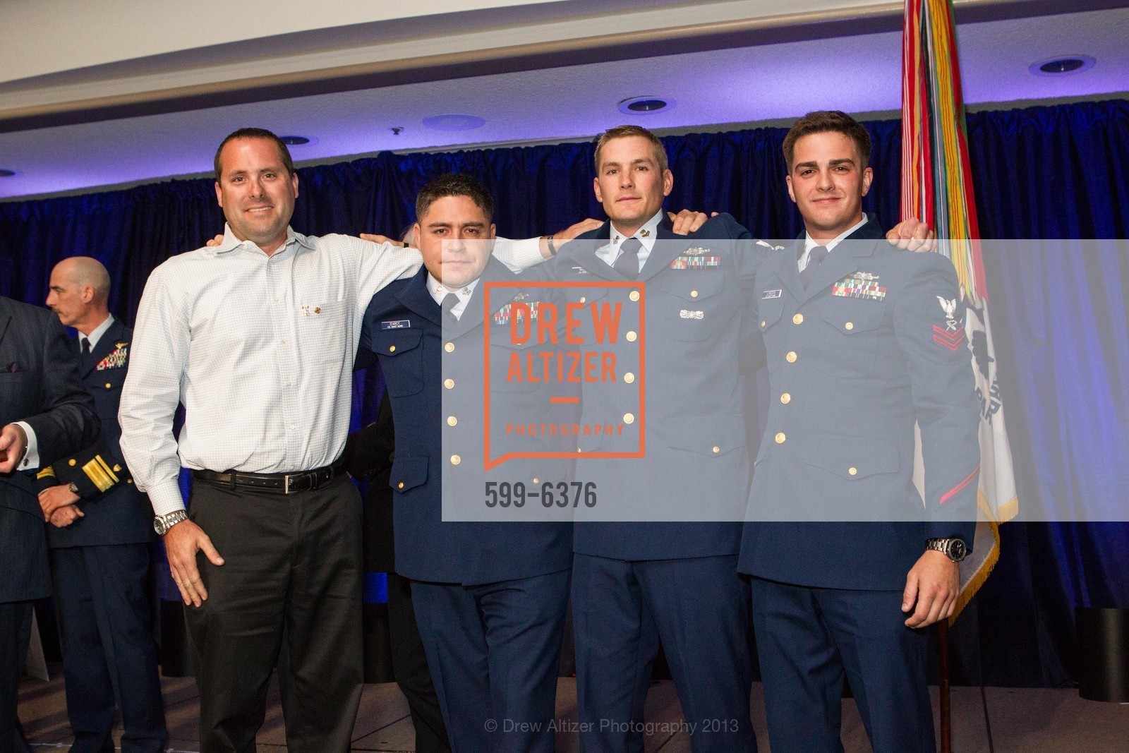Sean Kuipers, Jonathan D'Arcy, Michael Walker, Brandon Langdon, COAST GUARD FOUNDATION Presents Pacific Awards Dinner, US, April 25th, 2013