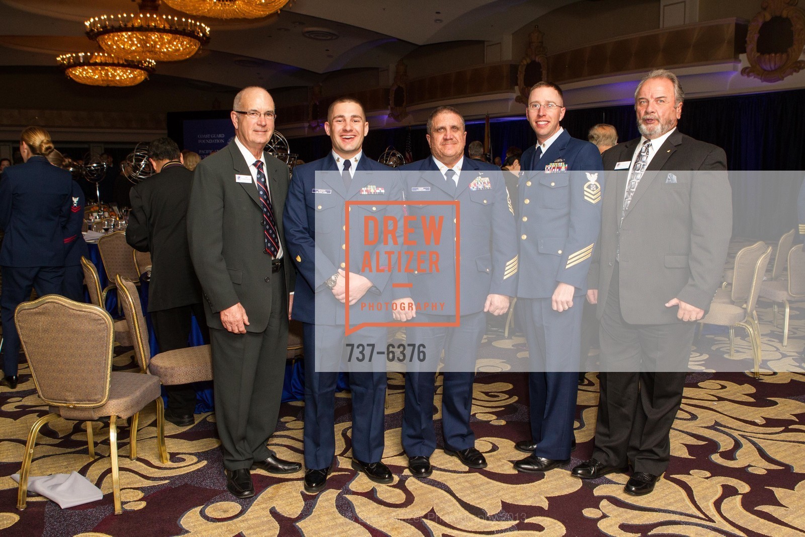 Jim Ferguson, Joshua Hedden, Michael Shank, Justin Bell, Angelo Cleffi, COAST GUARD FOUNDATION Presents Pacific Awards Dinner, US, April 25th, 2013