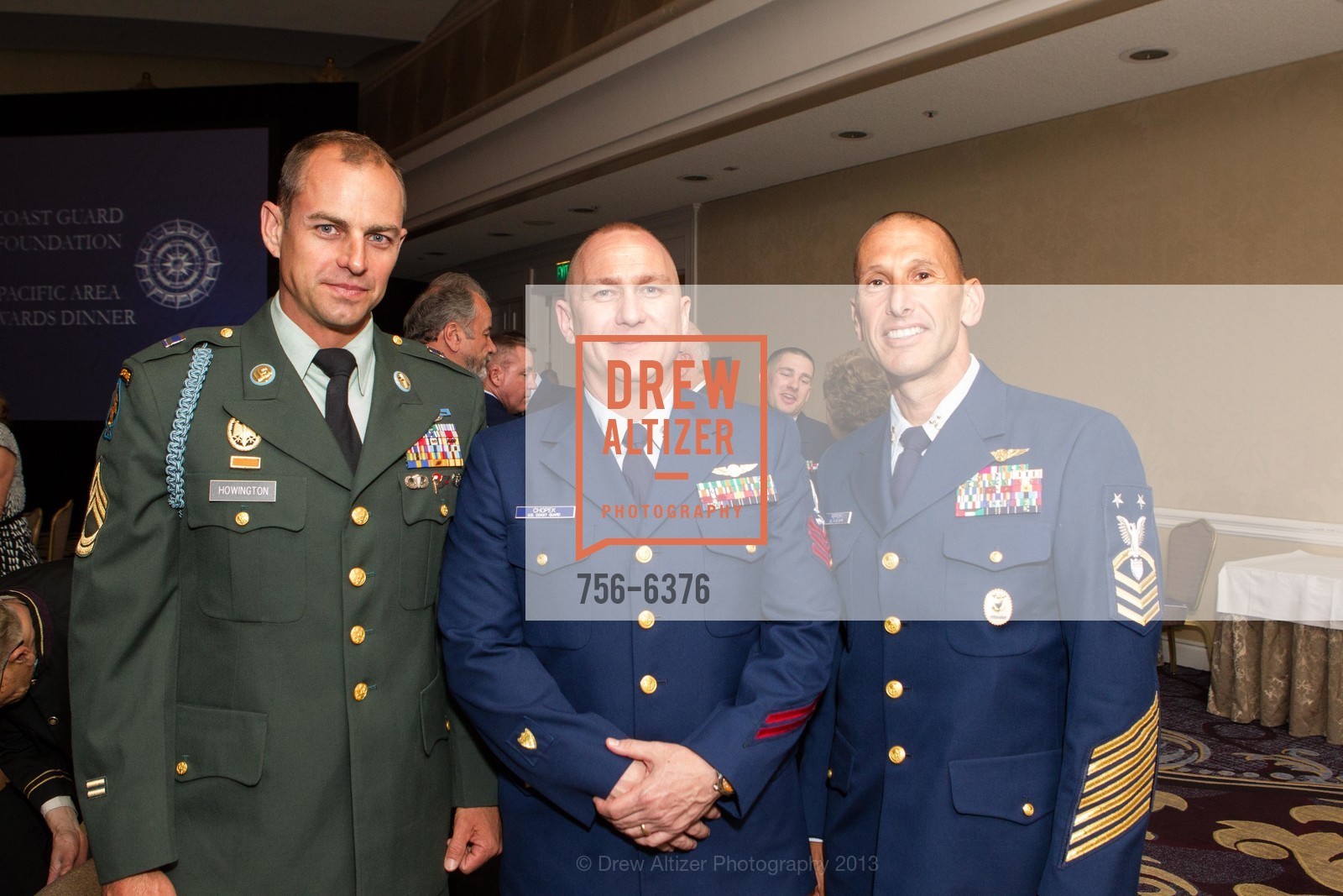 John Howington, Steve Chopek, Mike Ferreria, COAST GUARD FOUNDATION Presents Pacific Awards Dinner, US, April 25th, 2013