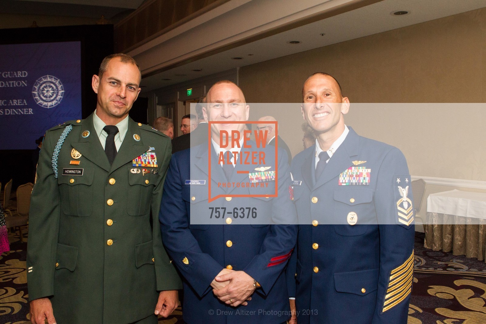 John Howington, Steve Chopek, Mike Ferreria, COAST GUARD FOUNDATION Presents Pacific Awards Dinner, US, April 25th, 2013