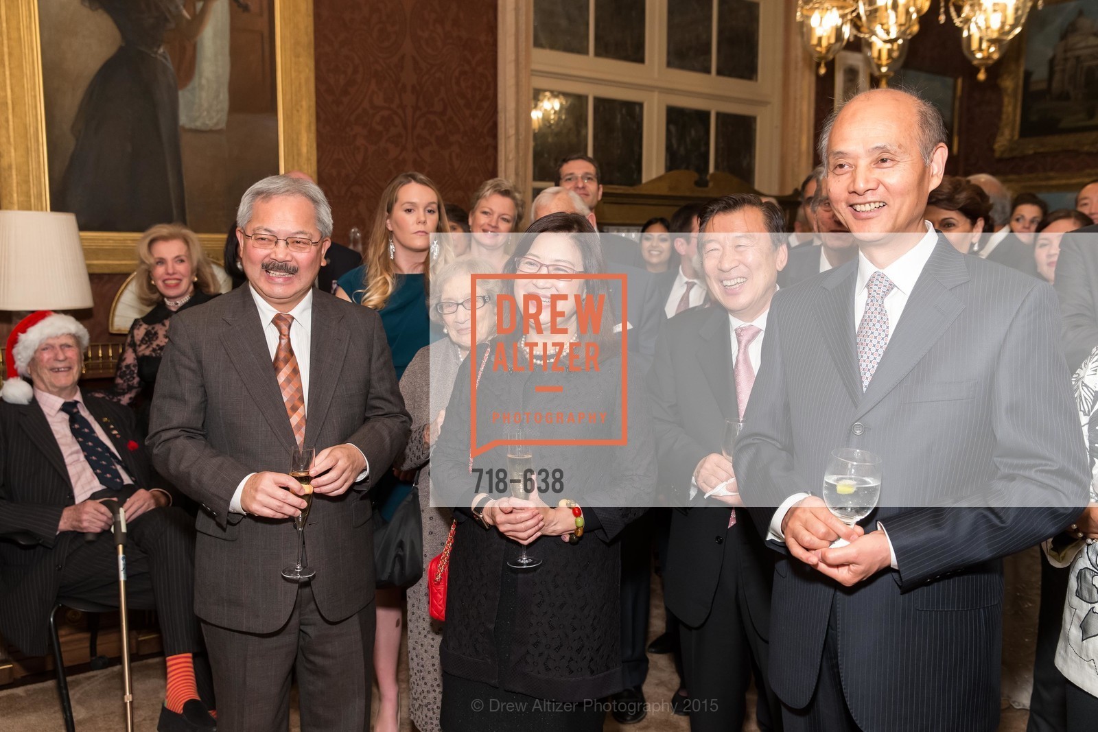 Ed Lee, Anita Lee, Luolin Quan, San Francisco Mayor's Office of Protocol Christmas Party, Private Residence, December 9th, 2015,Drew Altizer, Drew Altizer Photography, full-service event agency, private events, San Francisco photographer, photographer California