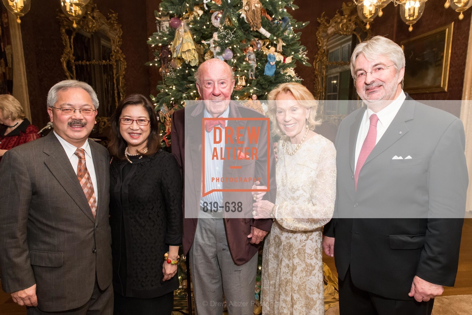Ed Lee, Anita Lee, George Shultz, Charlotte Shultz, George Schmit, San Francisco Mayor's Office of Protocol Christmas Party, Private Residence, December 9th, 2015,Drew Altizer, Drew Altizer Photography, full-service agency, private events, San Francisco photographer, photographer california