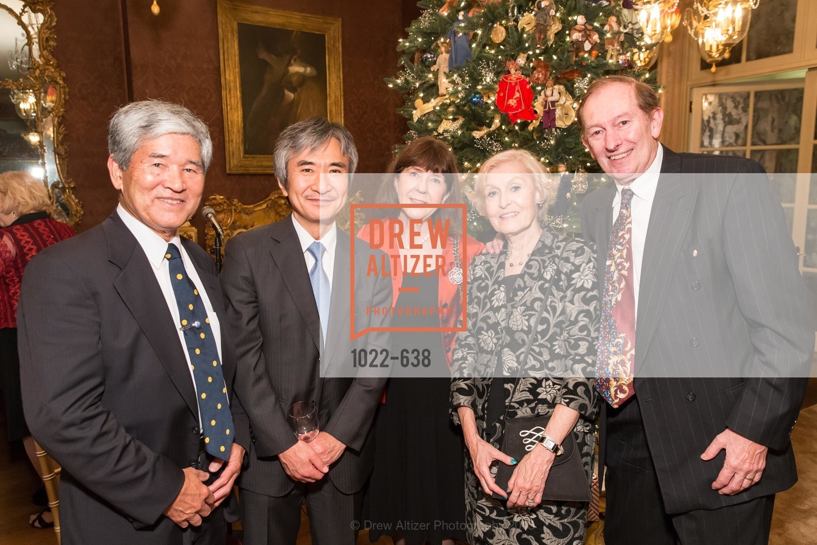 Kozo Kimura, Kathleen Kimura, Eva Voisin, Paul Voisin, San Francisco Mayor's Office of Protocol Christmas Party, Private Residence, December 9th, 2015, Photo #1022-638 Kozo Kimura, Kathleen Kimura, Eva Voisin, Paul Voisin, Photo #1022-638