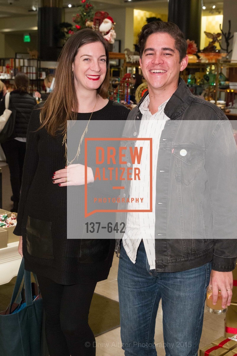 Alexandra Ohearn, Matthew OHearn, Private Holiday Shopping Night presented by Gump's and Domino magazine, Gump's. 135 Post Street, December 10th, 2015,Drew Altizer, Drew Altizer Photography, full-service agency, private events, San Francisco photographer, photographer california