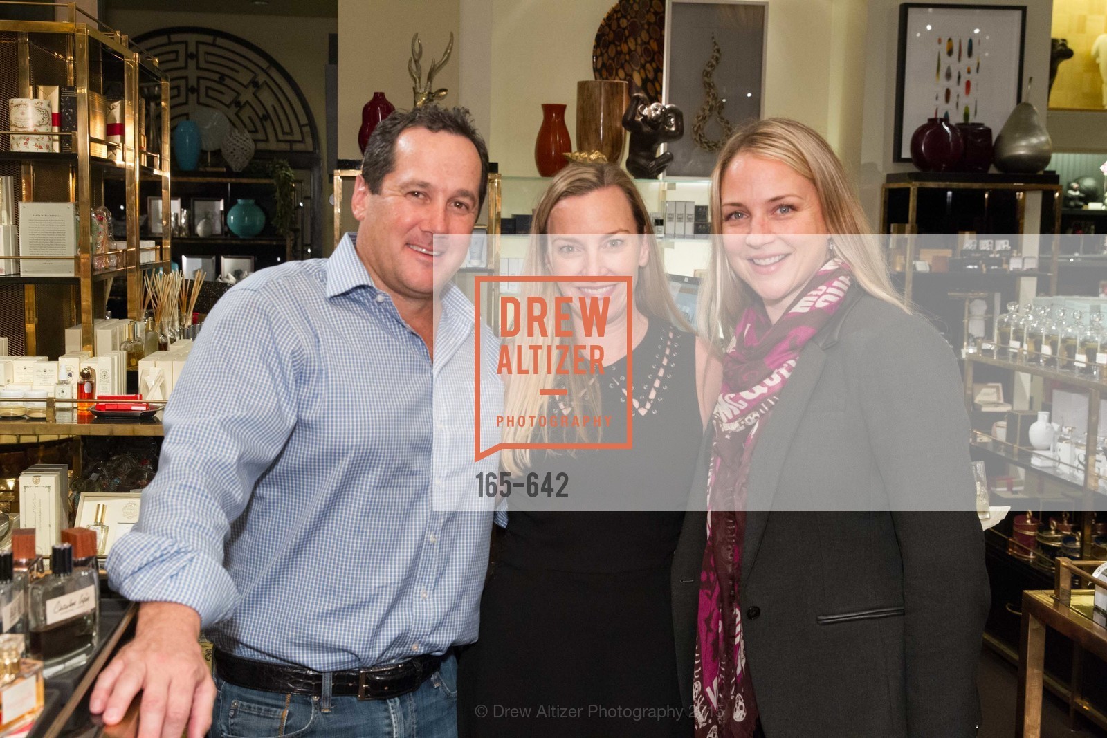 Richard Toohey, Megan Toohey, Alexa Gulliford, Private Holiday Shopping Night presented by Gump's and Domino magazine, Gump's. 135 Post Street, December 10th, 2015,Drew Altizer, Drew Altizer Photography, full-service agency, private events, San Francisco photographer, photographer california